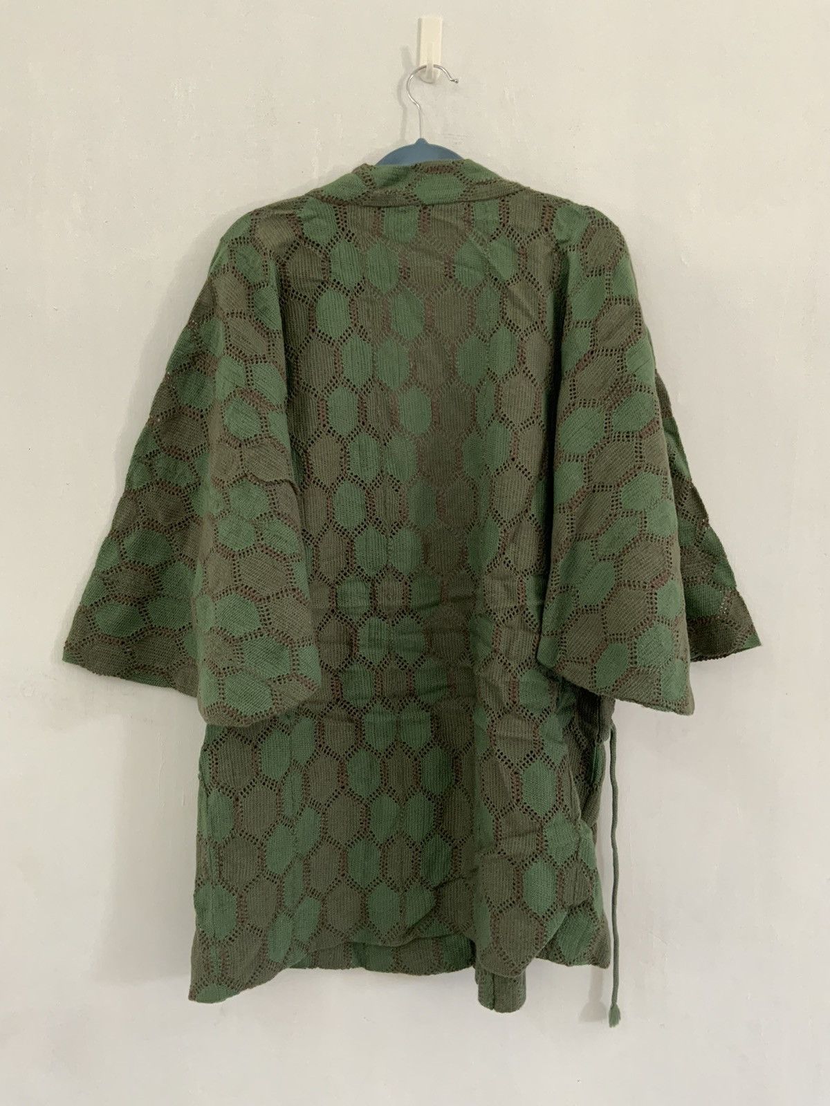 Japanese Brand Vintage Japan Green Cardigan Kimono Size US L / EU 52-54 / 3 - 2 Thumbnail