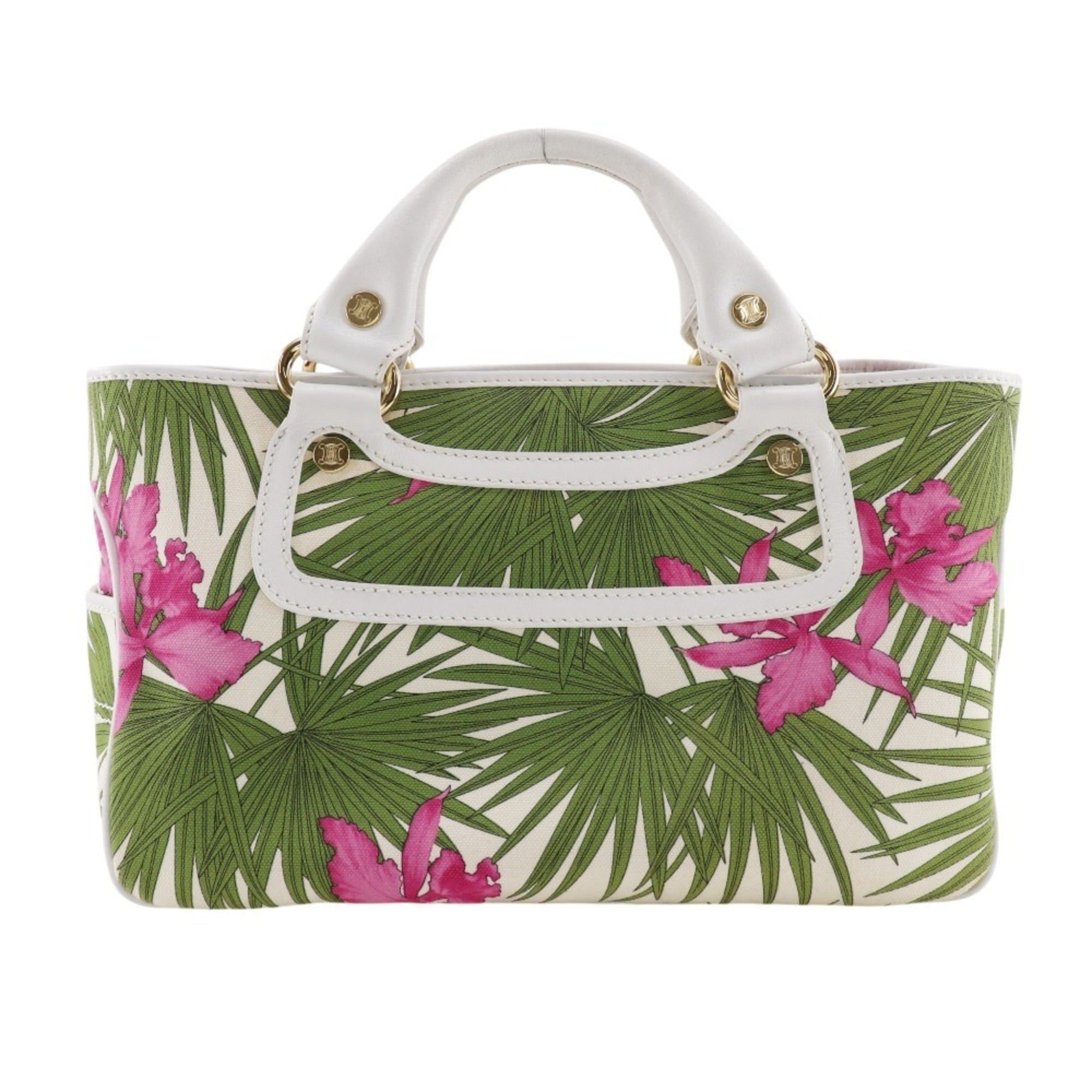 Celine Celine Boogie Bag handbag, botanical print canvas, white, A5 size, open type, for women. Size ONE SIZE - 1 Thumbnail