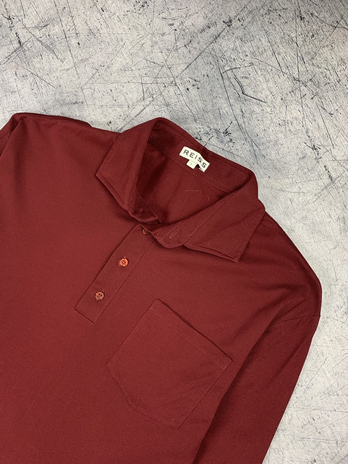 Reiss Designer Reiss Polo Long Sleeve Shirt Old Money Style Luxury Size US L / EU 52-54 / 3 - 2 Thumbnail