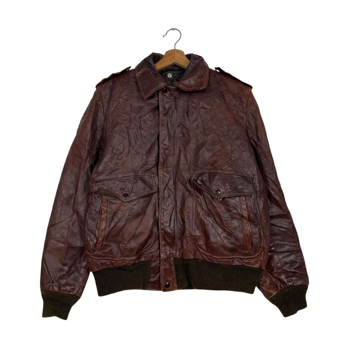 Schott Vintage Schott NYC I.S674.M.S Leather Flight Jacket Size US M / EU 48-50 / 2 - 1 Thumbnail