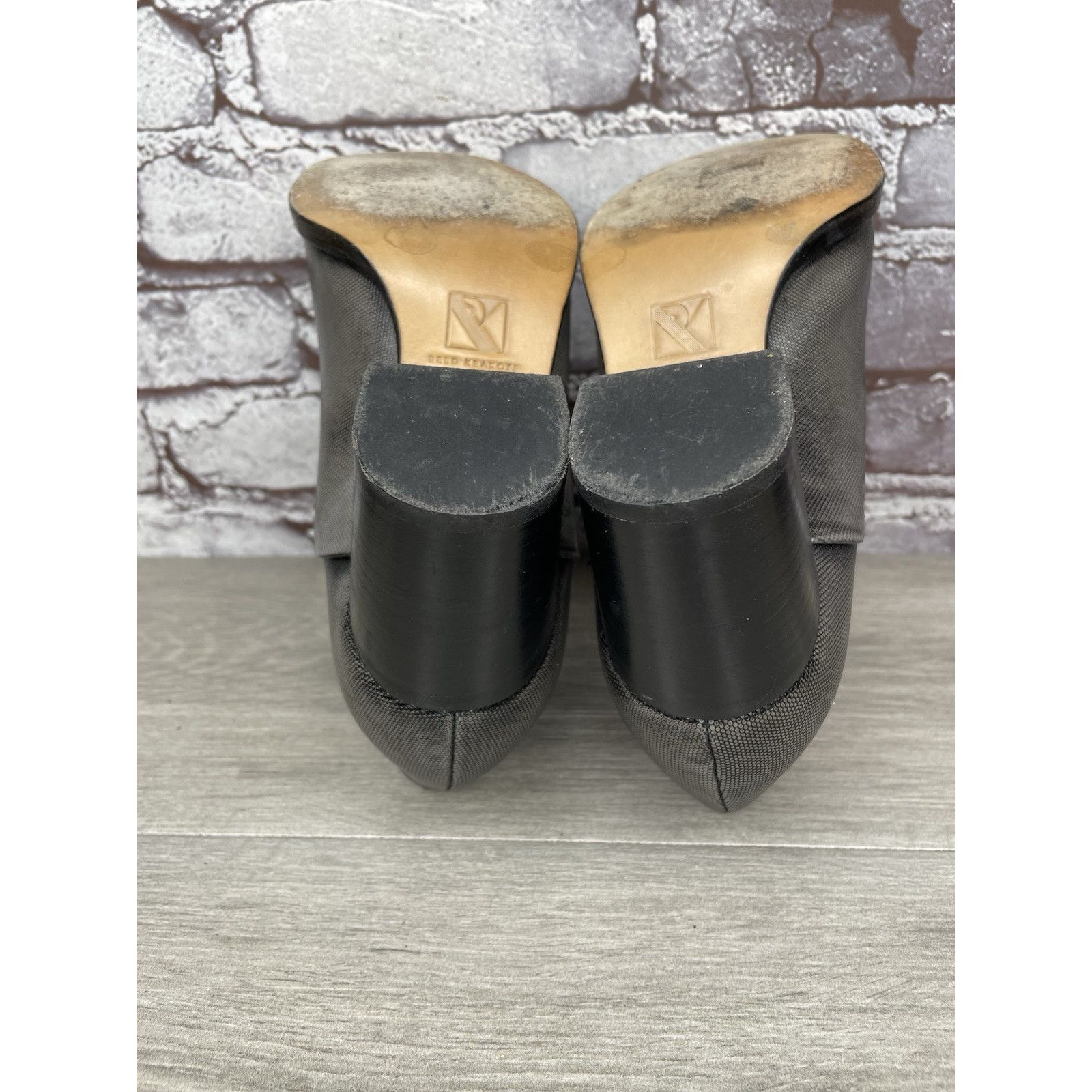 Other REED KRAKOFF Metal Gray Leather Slip On Loafer Heel Shoes Wo Size US 8 / IT 38 - 18 Thumbnail