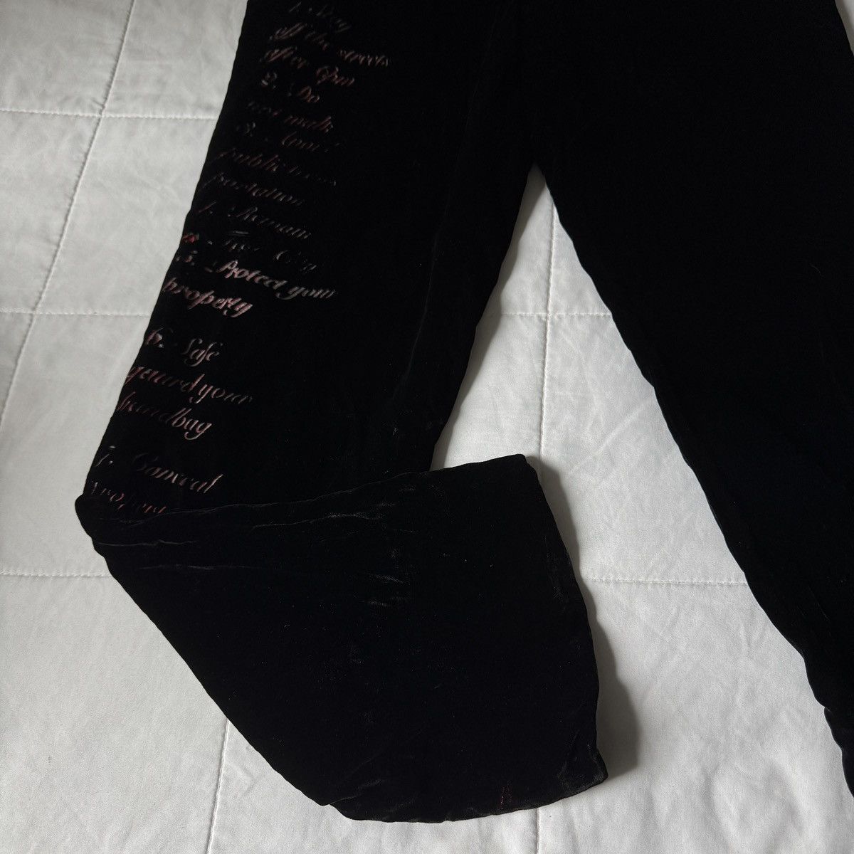 Vintage Vintage goth black & red velvet pants Size US 31 - 2 Thumbnail
