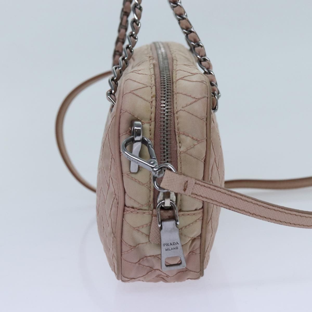 Prada PRADA Quilted Hand Bag Nylon Pink Size ONE SIZE - 4 Thumbnail