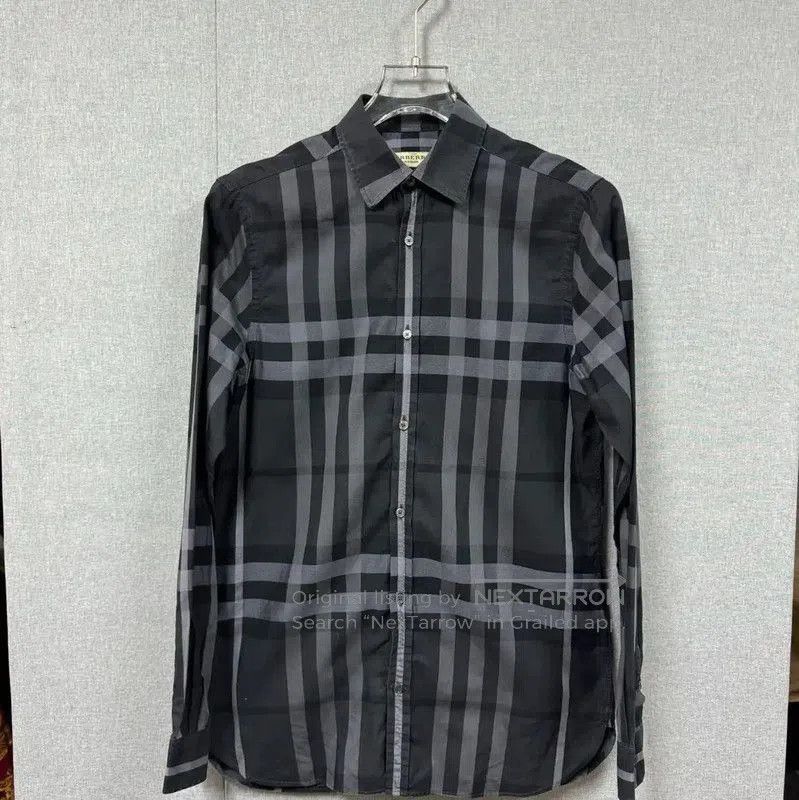 Burberry Burberry Dark Blue Cotton Men's Shirt. Size US XS / EU 42 / 0 - 1 Thumbnail