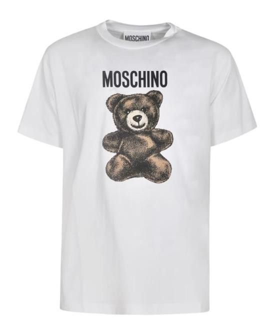 Moschino MOSCHINO Men T-Shirts 251ZZ07100241 1001 White Size US XL / EU 56 / 4 - 1 Thumbnail