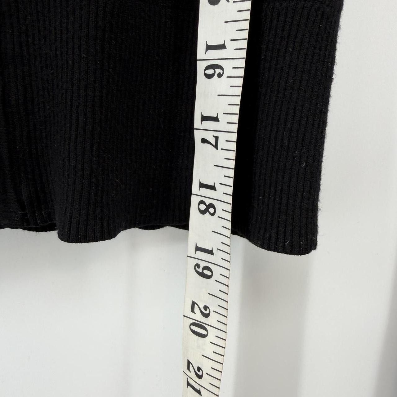 Other Sunday Best Black Ribbed Zip Up Hoodie Cropped Cardigan Size S / US 4 / IT 40 - 7 Thumbnail