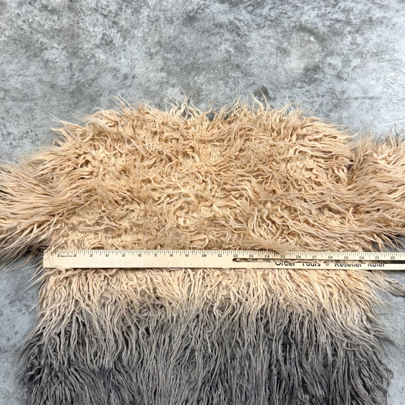 Show Me Your MuMu Show Me Your Mumu Jacket Womens M Tan Gray Faux Fur Shaggy Ombre Coat Size M / US 6-8 / IT 42-44 - 7 Thumbnail