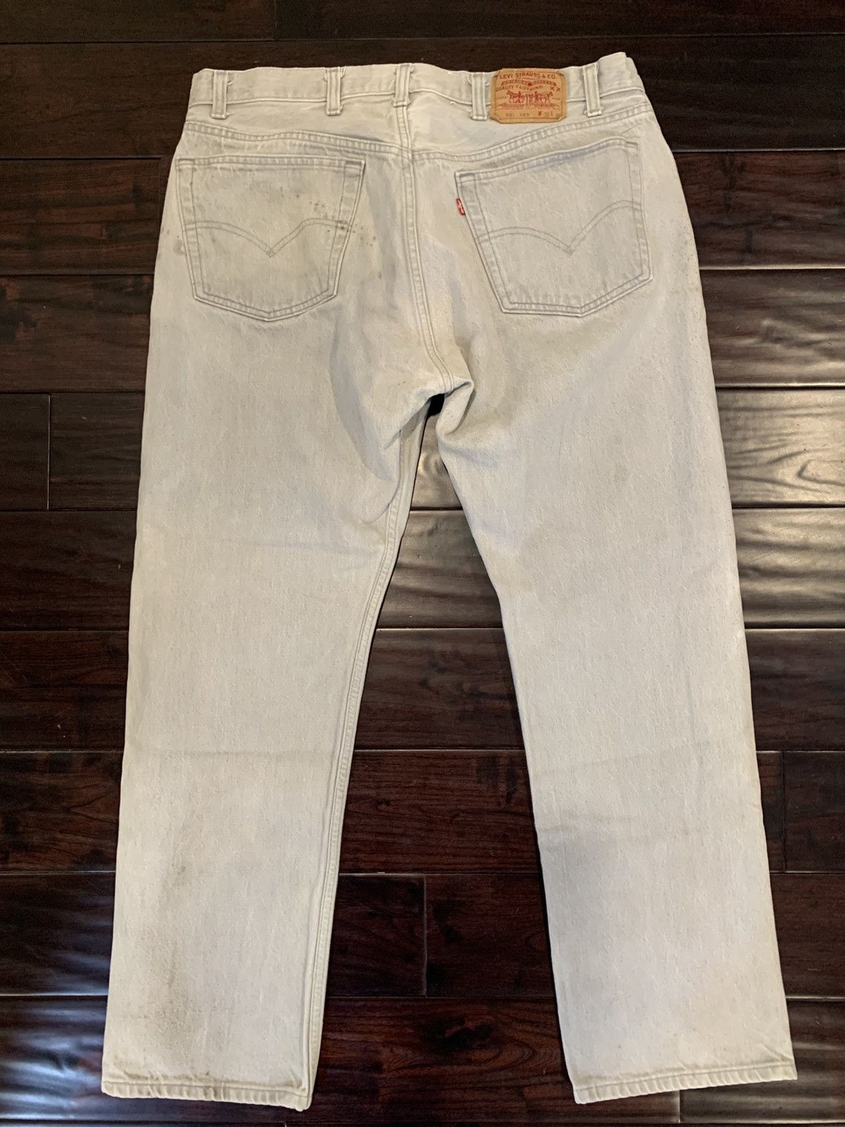 Levi's Vintage Clothing 90s Levis 501 faded grey denim Size US 38 / EU 54 - 8 Thumbnail