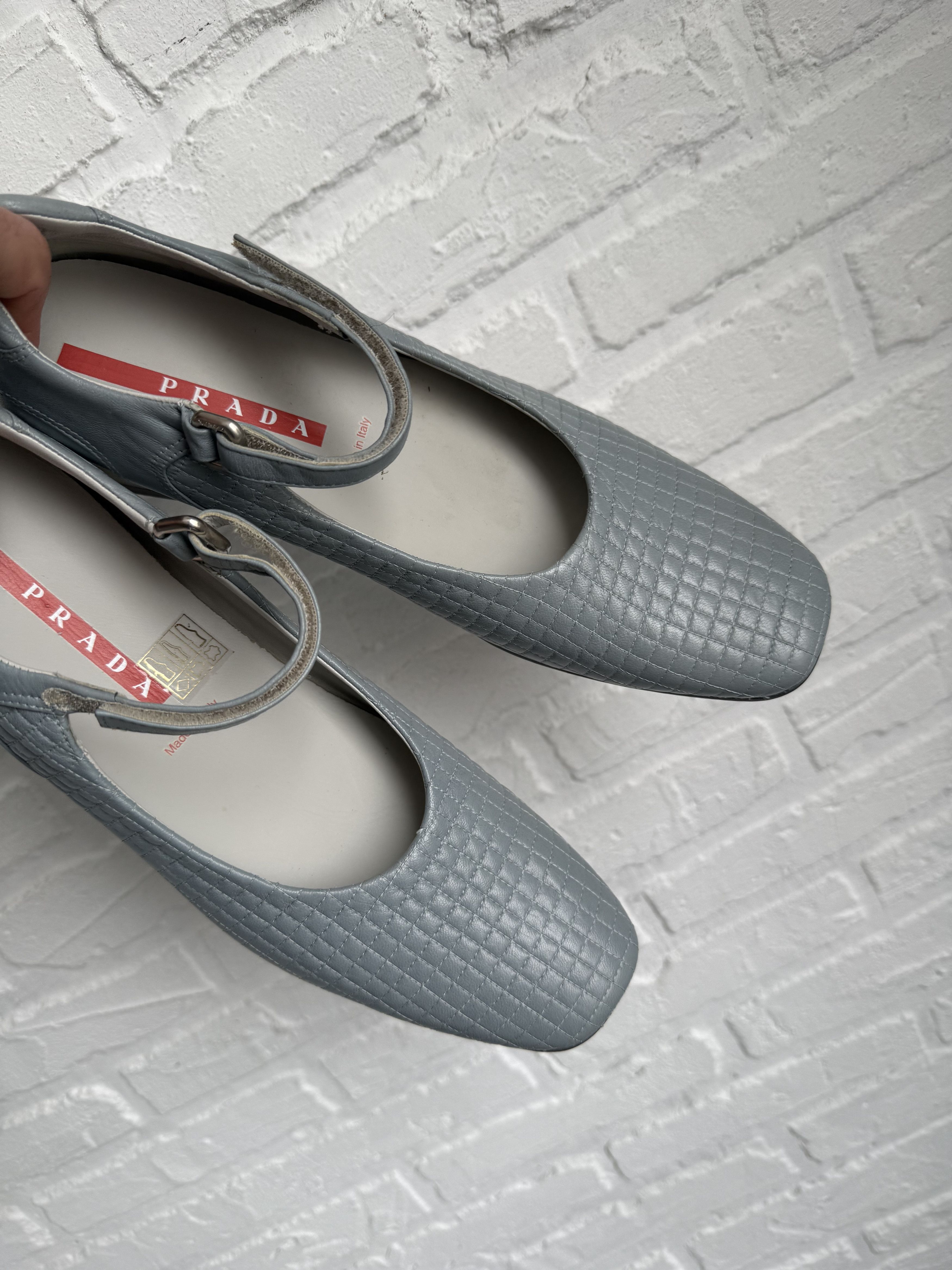 Prada Prada sport Mary Jane flats baby blue Size US 10 / IT 40 - 7 Thumbnail