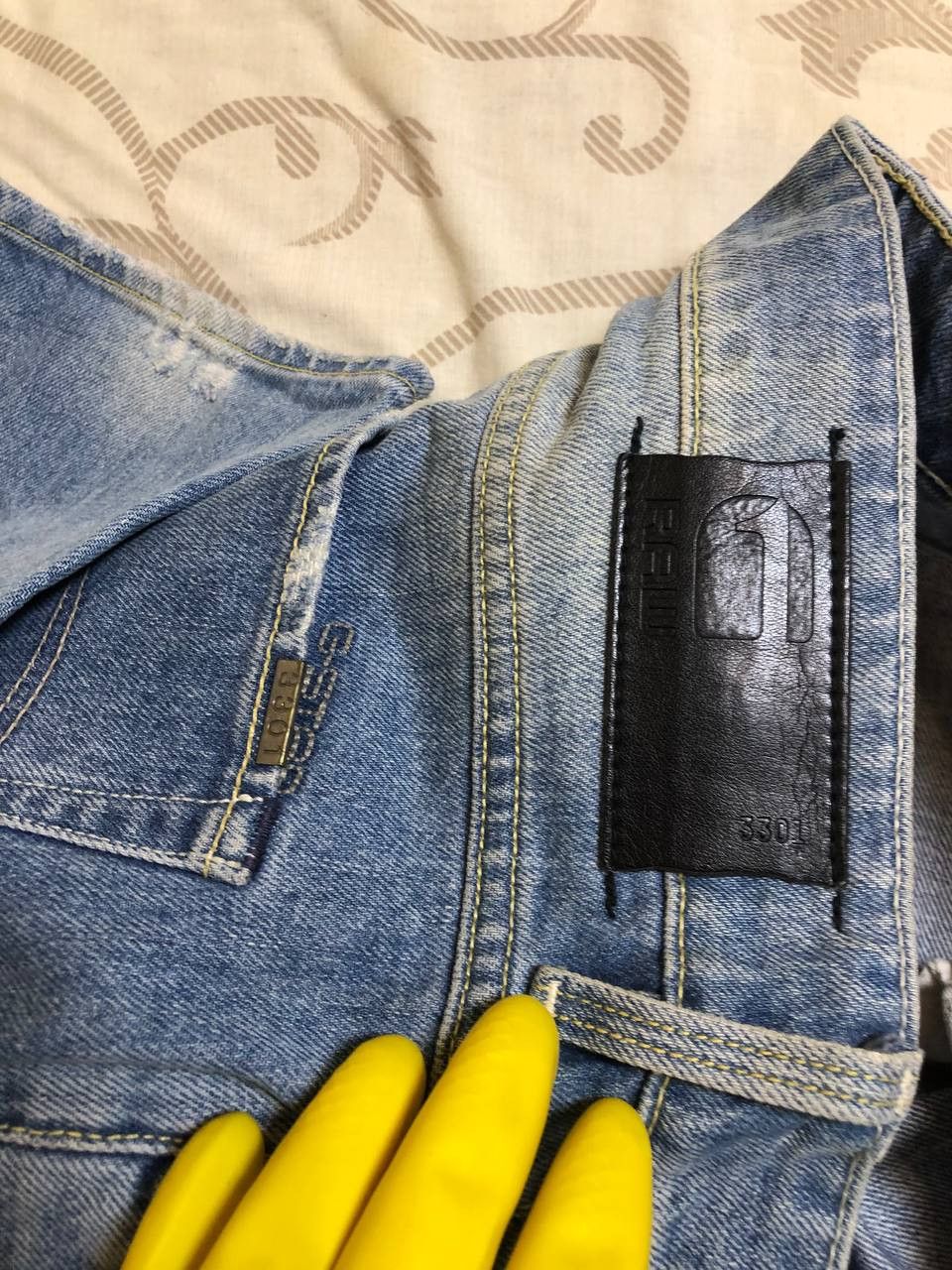G-Star G-Star RAW 3301 Distressed Wash Heavy Fade & Paint Archive Size US 32 / EU 48 - 18 Thumbnail