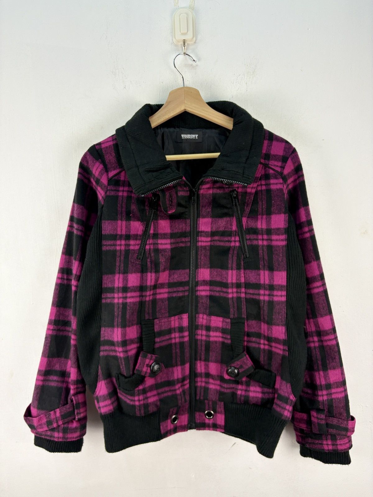 If Six Was Nine Vintage Trusty Wool Tactical Jacket Checked Punk Size US M / EU 48-50 / 2 - 1 Thumbnail