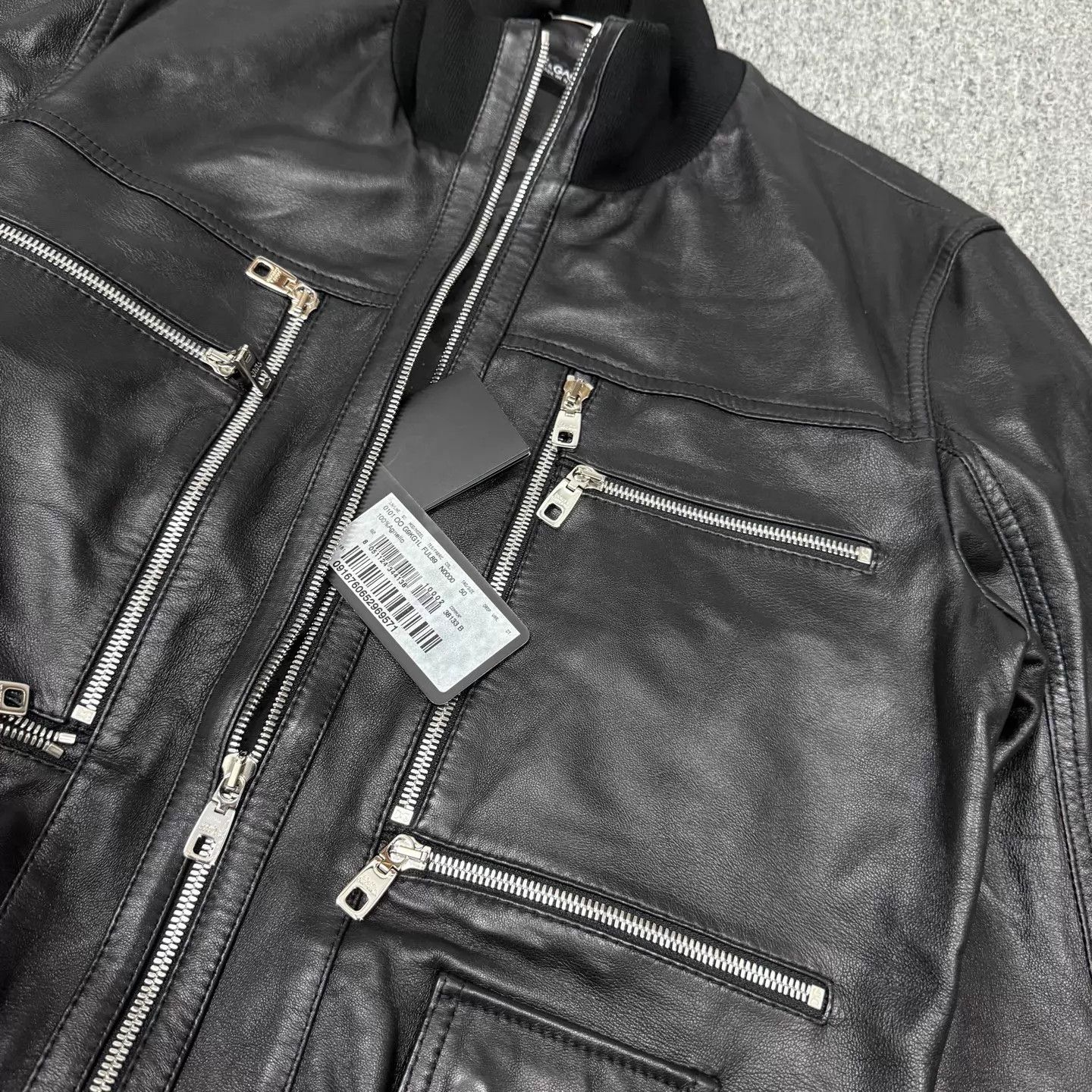 Dolce & Gabbana D&G black sheepskin leather jacket men's 50 Size US M / EU 48-50 / 2 - 3 Thumbnail