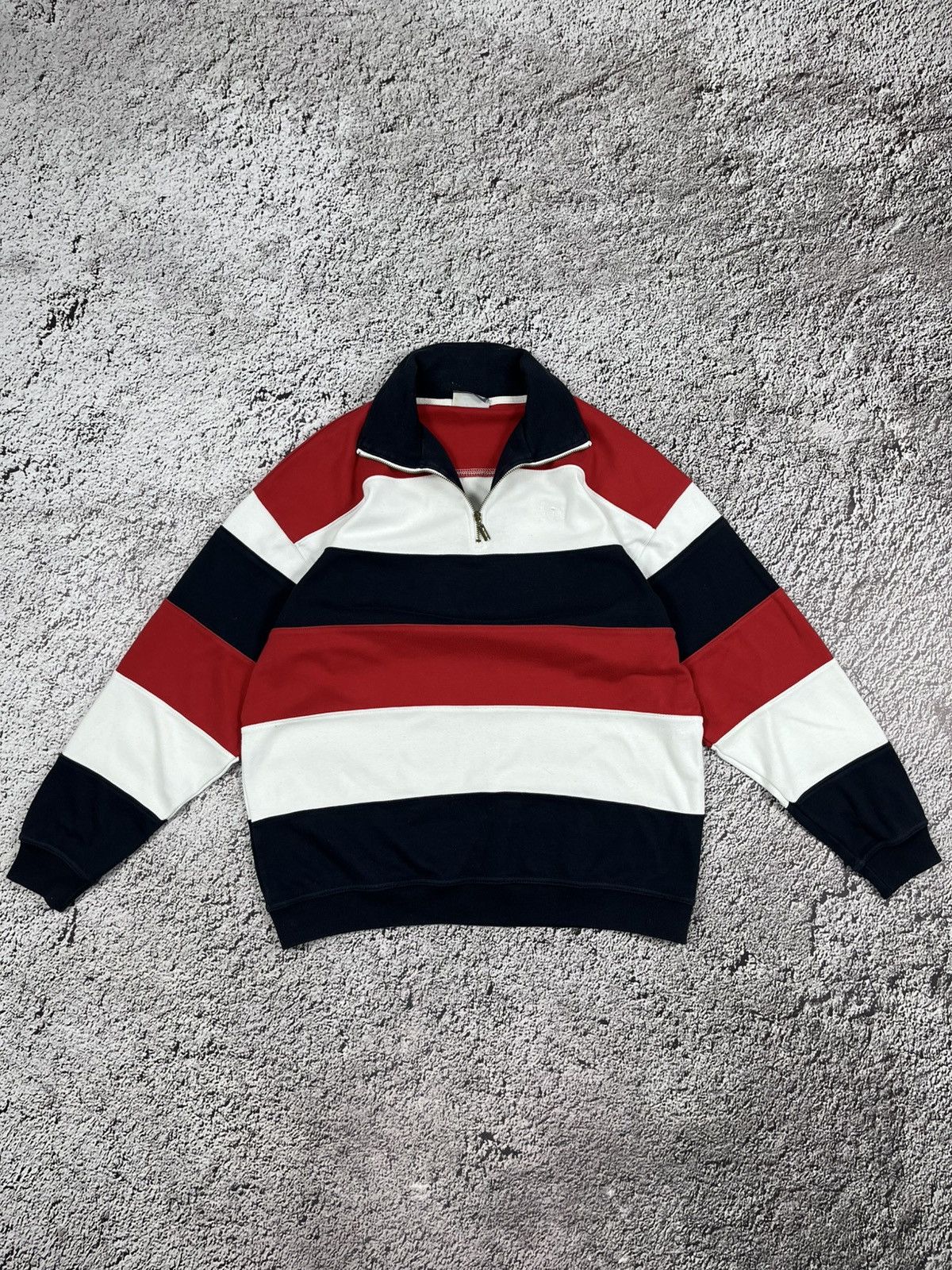 Vintage Vintage Y2K Quarter halflocked 1/4 rugby sweater streetwear Size US S / EU 44-46 / 1 - 1 Thumbnail