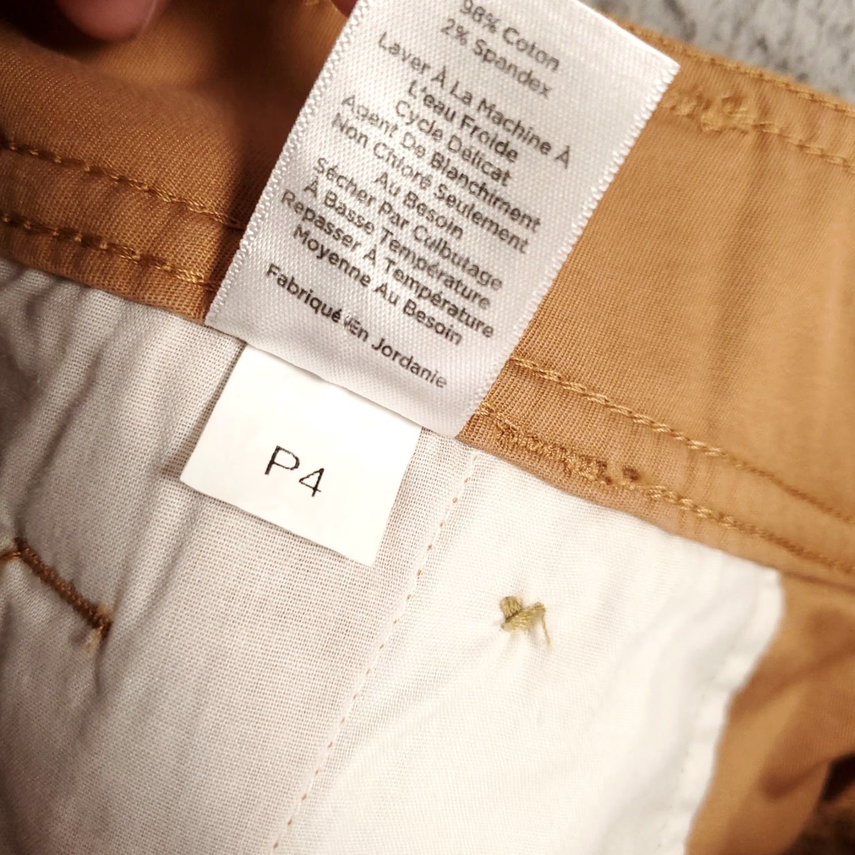 Talbots Talbots Womens Shirts Size 2 Orange Brown Chino Stretch Pockets Slash Pocket Flat Front Regular Fit Cotton Blend Spandex Size XS / US 0-2 / IT 36-38 - 7 Thumbnail