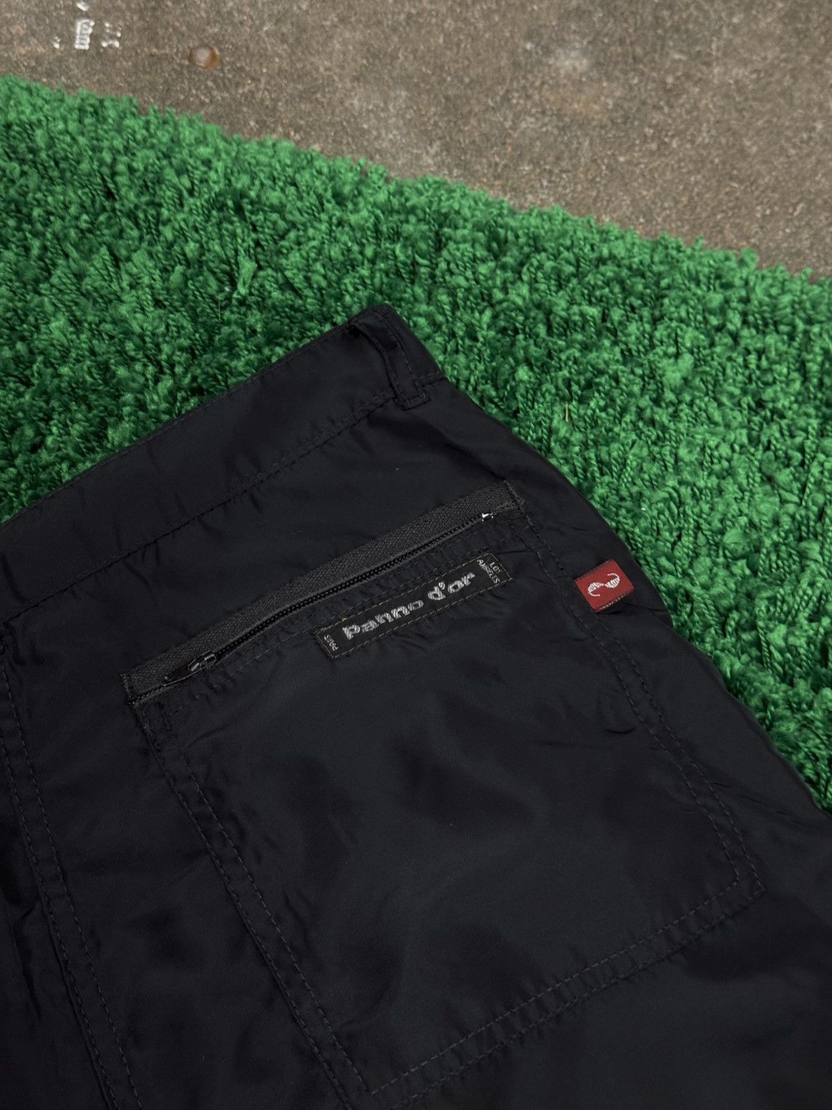 Vintage RAER 80s Panno D'Or Parachute Pants Black Cargo Zip 33 Size US 33 - 5 Thumbnail