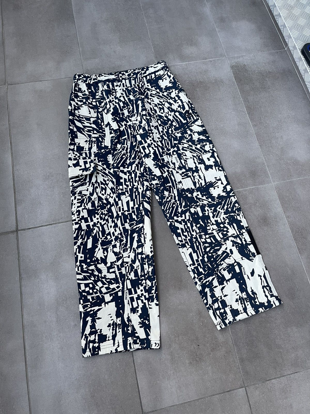 Other !DS! SS23 Koche Abstract White Blue Cargo Pants Size US 32 / EU 48 - 5 Thumbnail