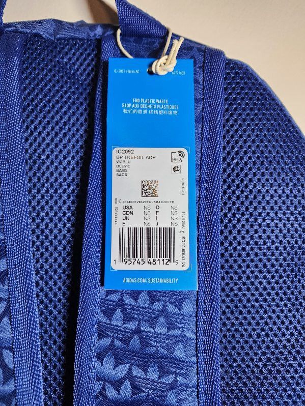 Adidas Adidas Logo Monogram Backpack Size ONE SIZE - 4 Thumbnail