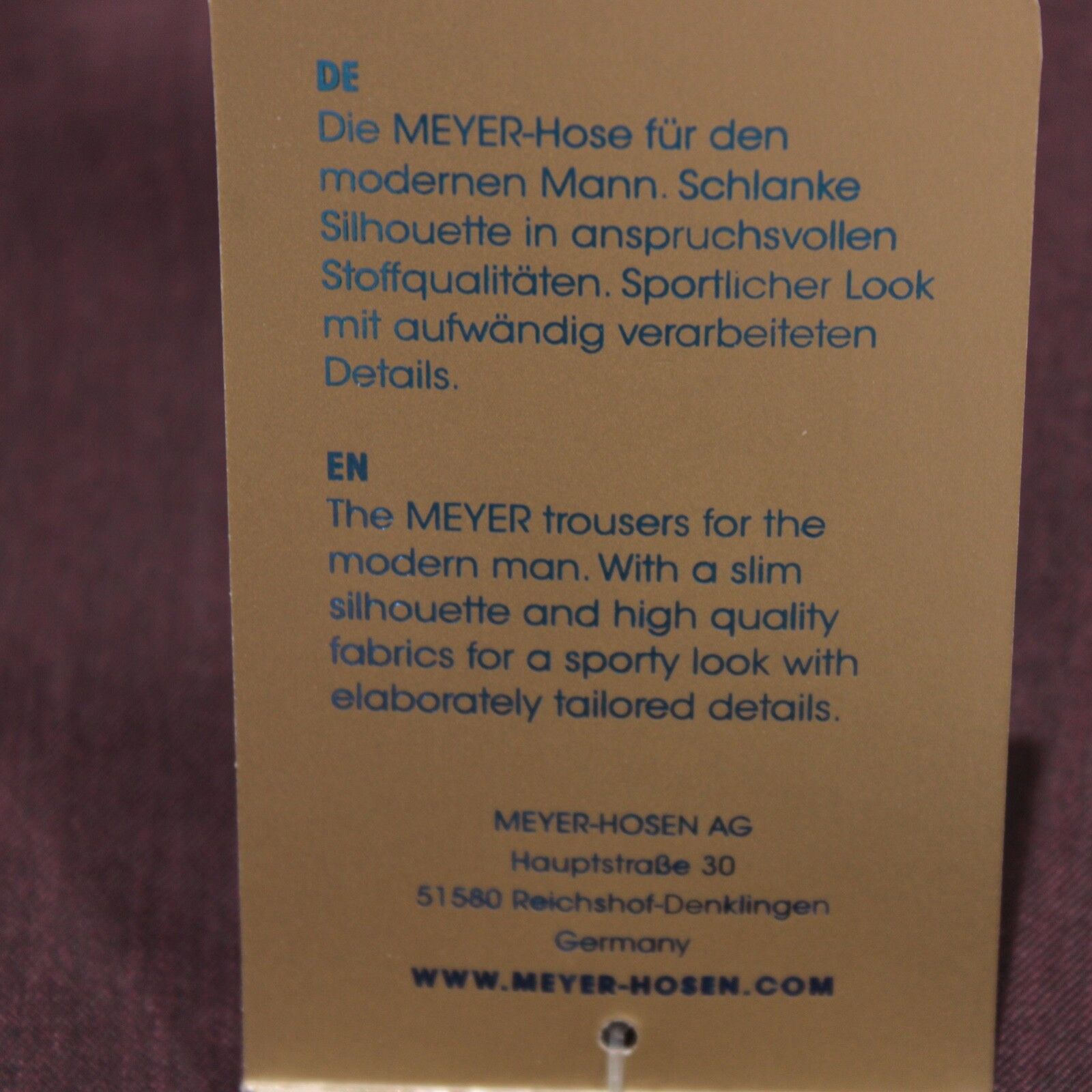 Meyer New with tags Dress Pants Size 32 US In Purple