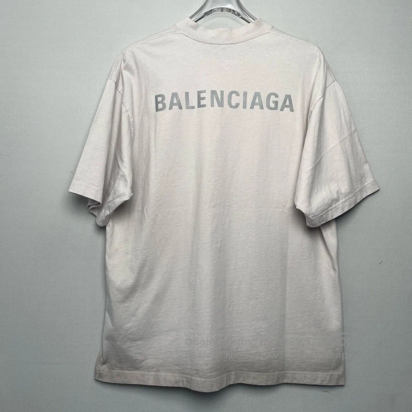 Balenciaga Balenciaga Off-White Gradient Logo T-Shirt. Size US M / EU 48-50 / 2 - 2 Thumbnail
