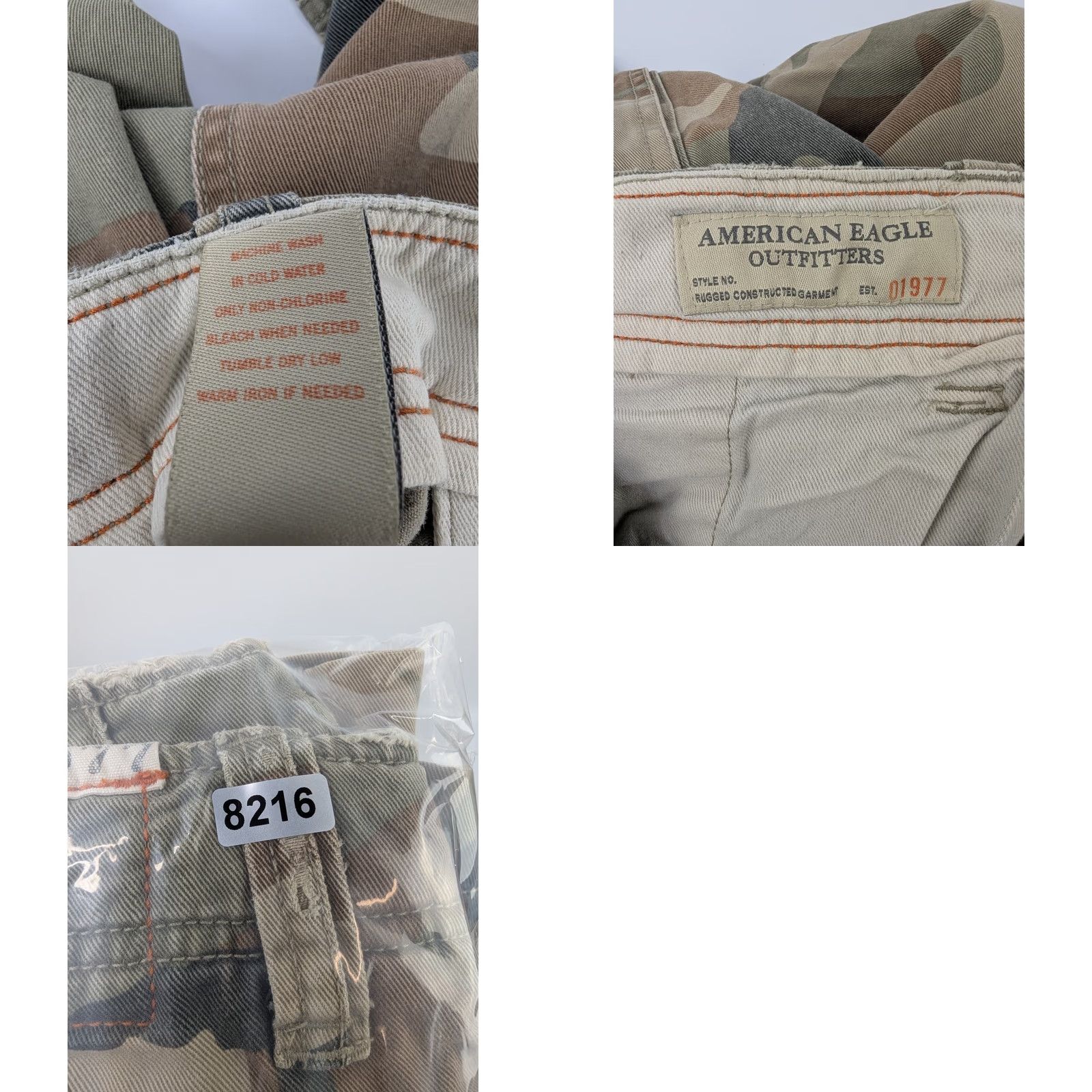 American Eagle Outfitters VINTAGE American Eagle Cargo Shorts Mens 29 Camo Military Drawstring Y2K Distressed Camouflage Pocketed 90s Army Grunge Preppy Casual Mens Size US 29 - 9 Thumbnail