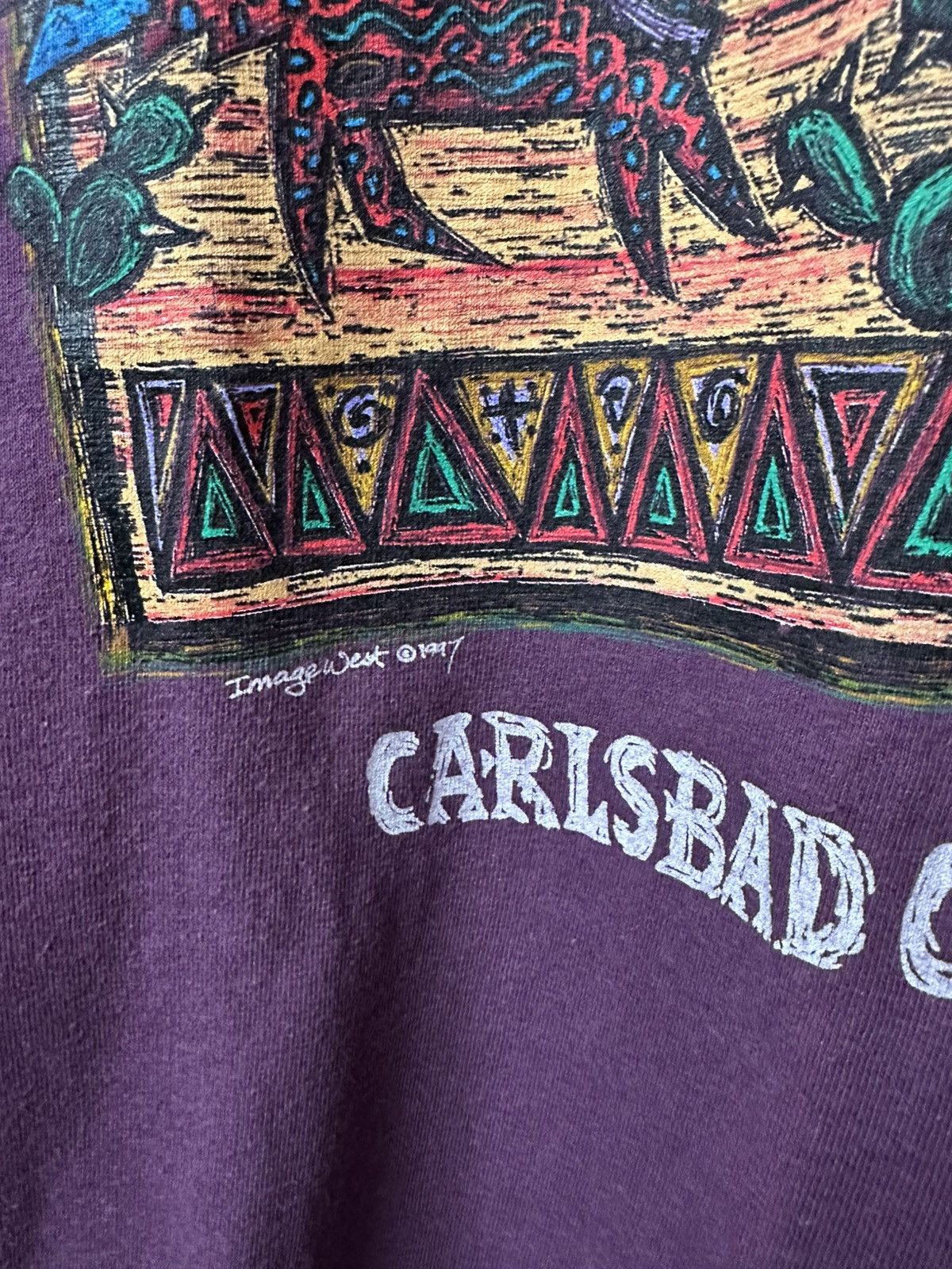 Gildan Vintage 1997 Carlsbad Caverns NM Graphic Print Tee Size US XL / EU 56 / 4 - 5 Thumbnail