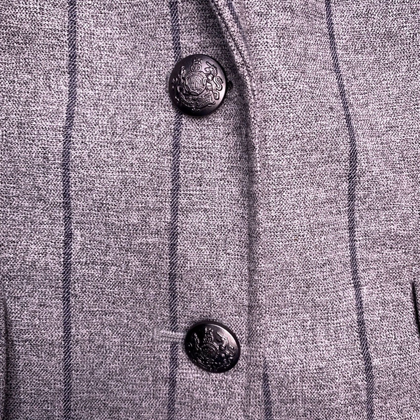 Banana Republic Banana Republic Blazer Womens 0 Gray Striped Stretch Jacket Short Notch 2-Button Sleeve Long Regular Size XS / US 0-2 / IT 36-38 - 6 Thumbnail