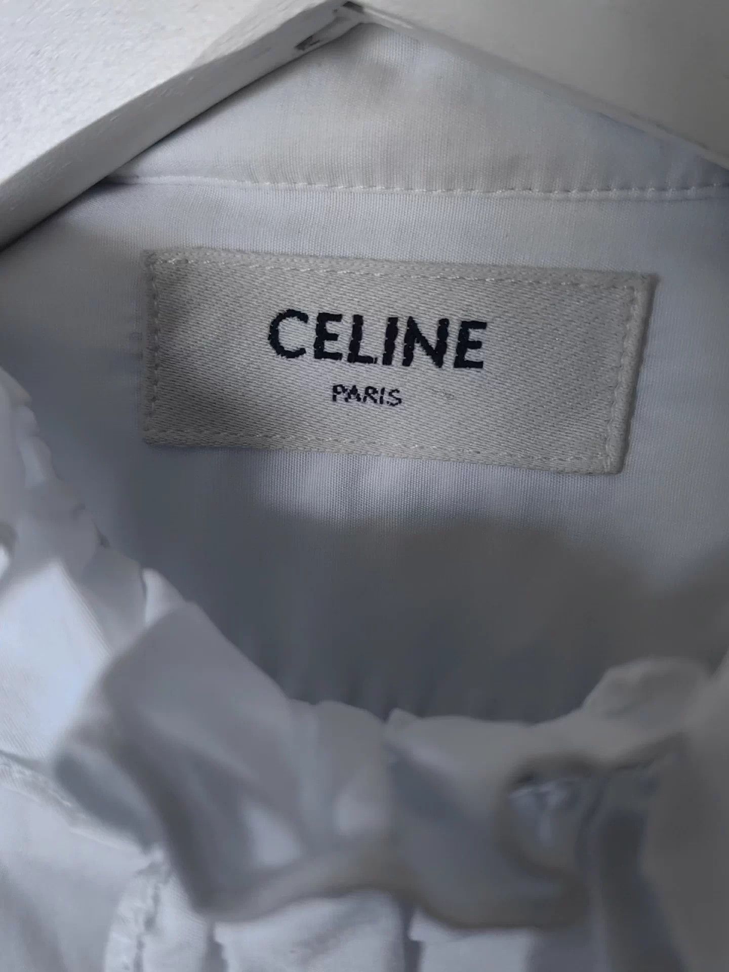 Celine CELINE 21fw TeenKnightPoem Peter Pan Collar Shirt 39 9/10 Size M / US 6-8 / IT 42-44 - 3 Thumbnail