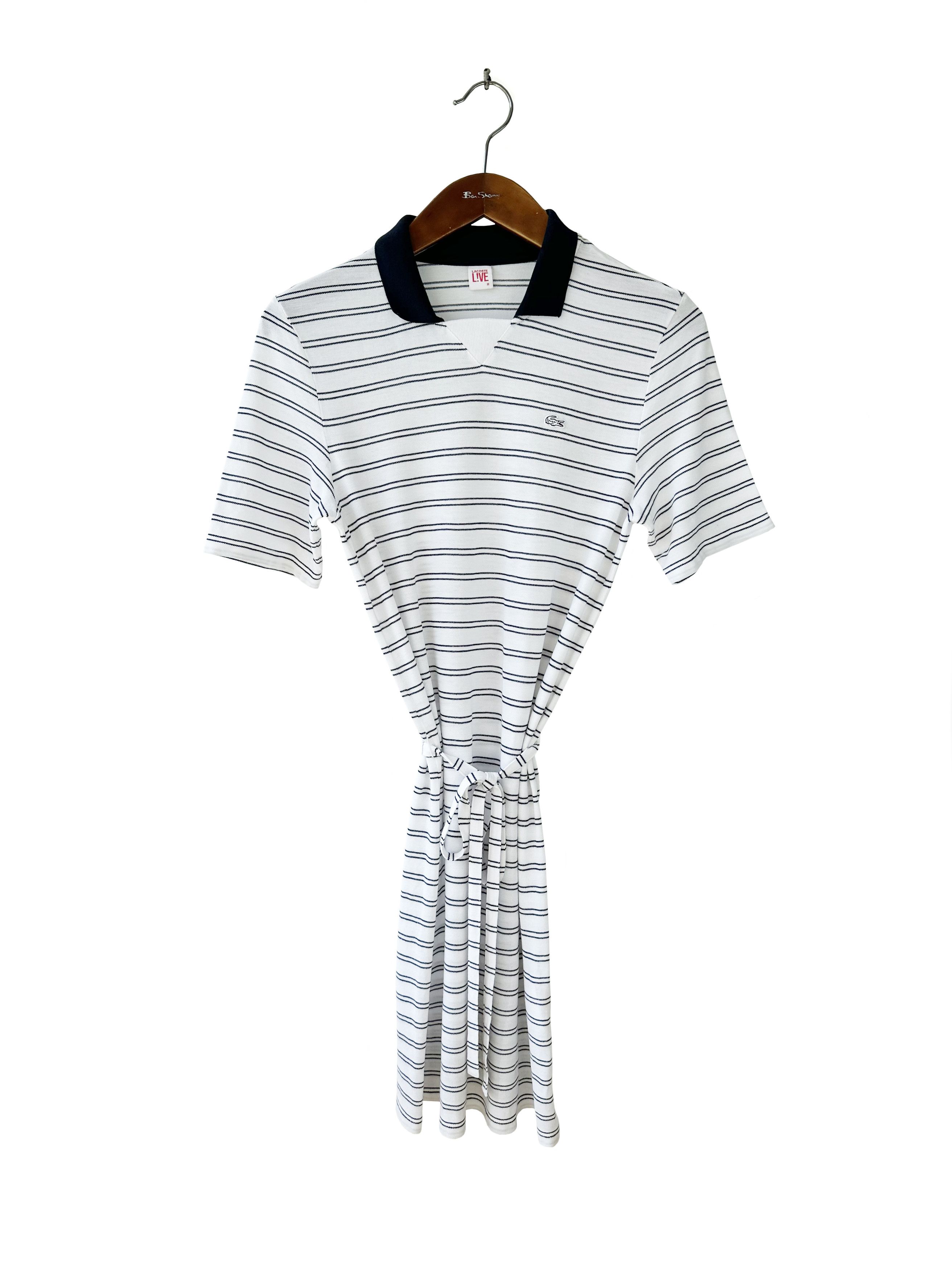 Lacoste Lacoste white striped belted polo dress Size M / US 6-8 / IT 42-44 - 1 Thumbnail