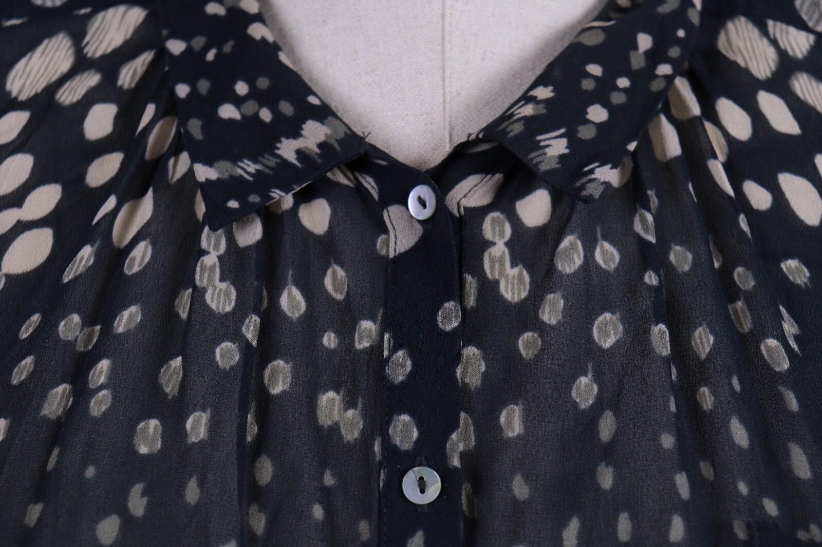 Wilkes Bashford BA&SH Black Leopard Printed Long Sleeve Blouse Shirt Size 0 Size XS / US 0-2 / IT 36-38 - 5 Thumbnail