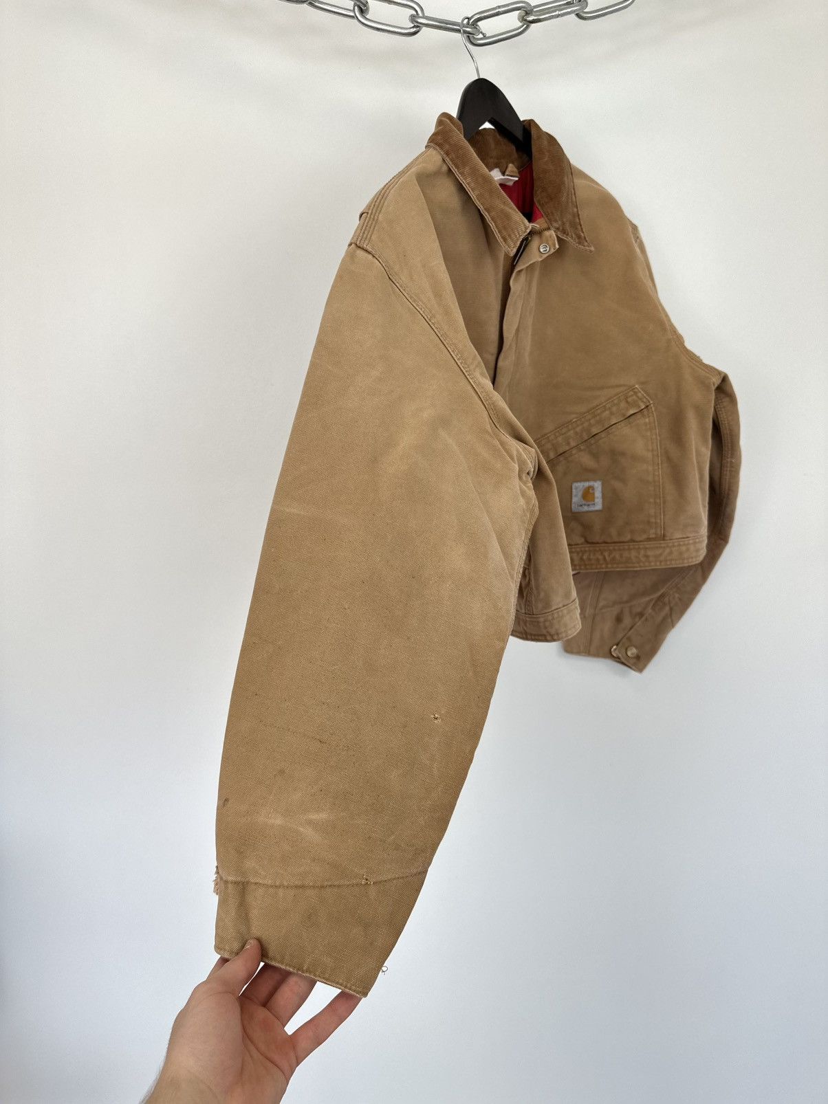 Carhartt Vintage 90s Carhartt USA Distressed Cropped Detroit Jacket Size US S / EU 44-46 / 1 - 10 Thumbnail