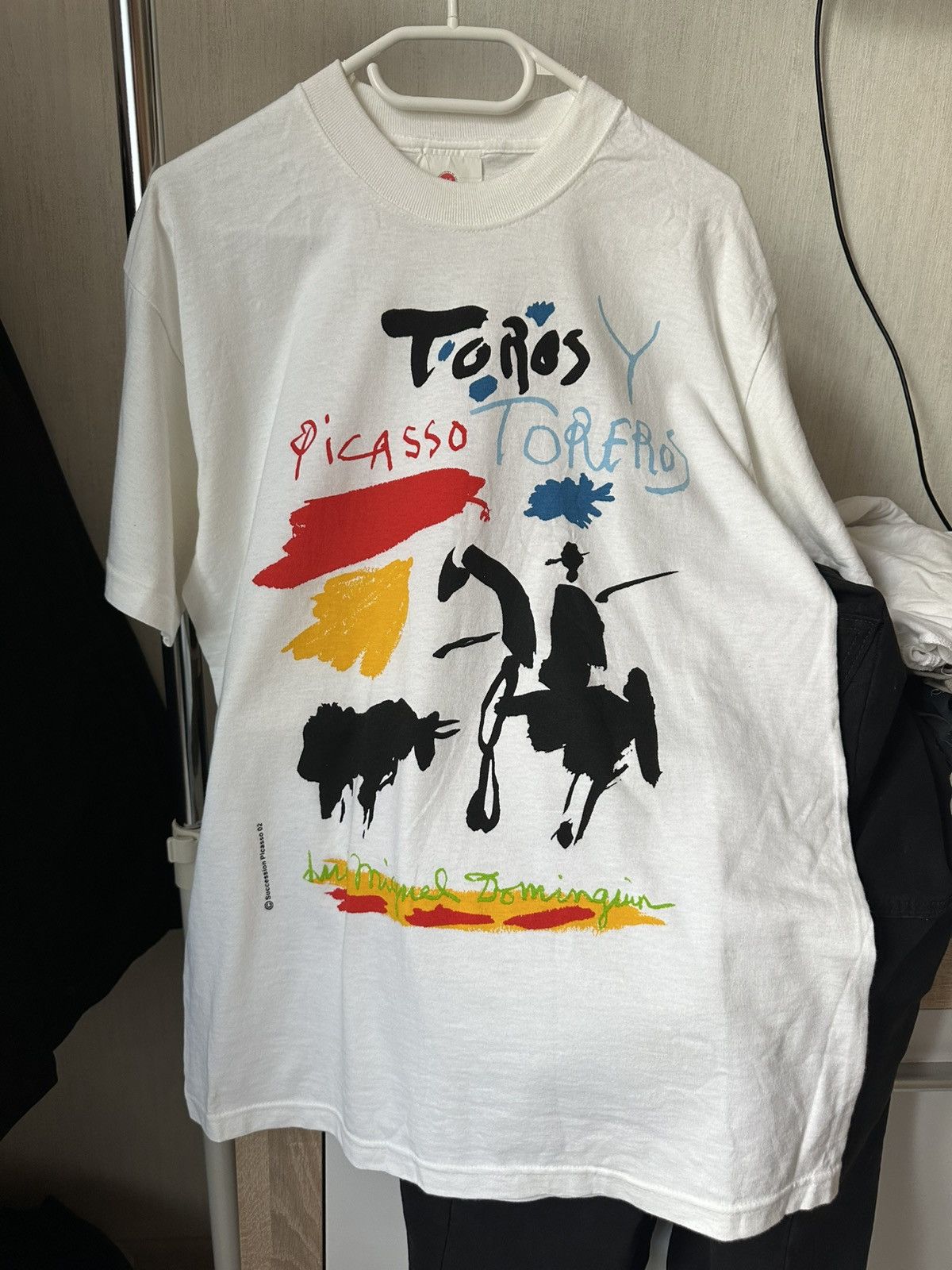 Vintage Vintage 90s Pablo Picasso Rare Design Big Image Tee Size US M / EU 48-50 / 2 - 1 Thumbnail