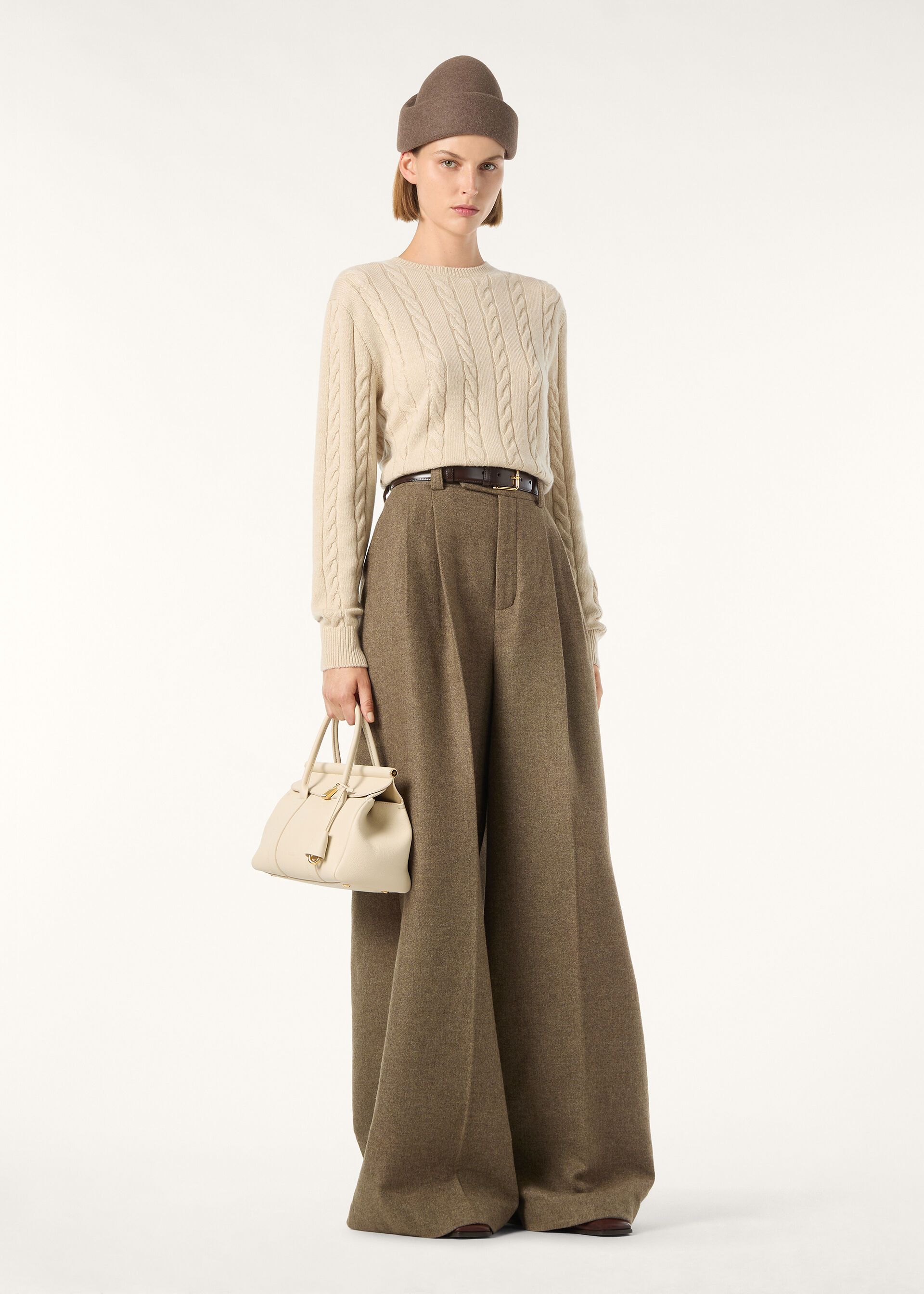Loro Piana os11x0426 FAQ4509 Cedar Crewneck Sweater in Natural Melange Size XS / US 0-2 / IT 36-38 - 2 Thumbnail