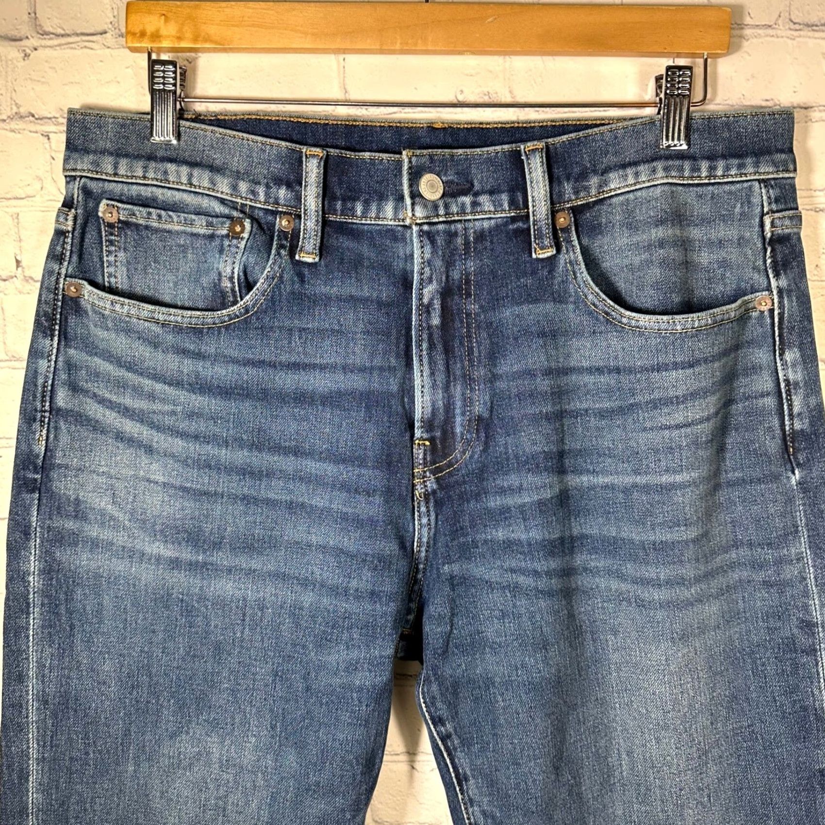 Lucky Brand Lucky Brand 223 Crop Taper Jeans Mens 35x26 Medium Wash Blue Denim Pants Size US 35 - 3 Thumbnail