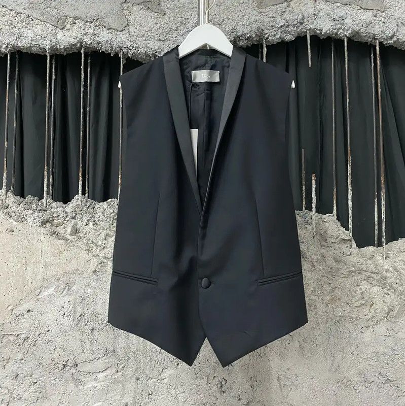 Dior Dior Black Sleeveless Overcoat for Men 0089 Size US M / EU 48-50 / 2 - 1 Thumbnail
