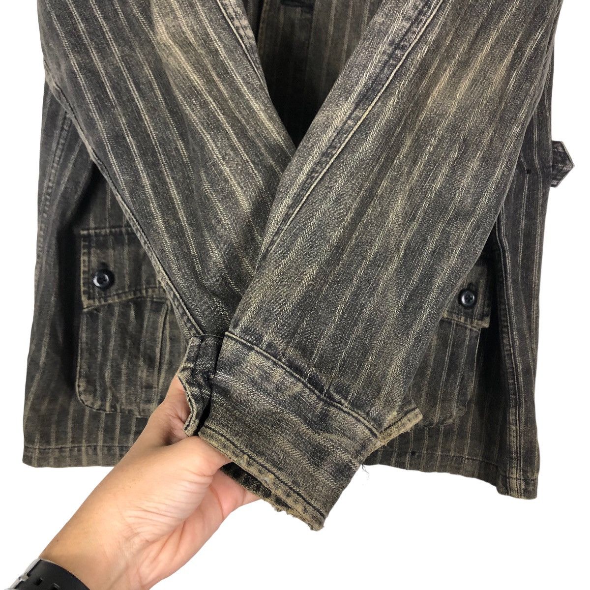 Japanese Brand 🔥Vintage Hickory Chore Jacket Airwalk Hybrid Issey Miyake Size US L / EU 52-54 / 3 - 15 Thumbnail