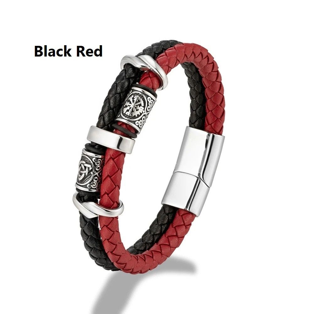 Other Viking Double Layer Leather Bracelet Accessories Cuff Gift Size ONE SIZE - 11 Thumbnail