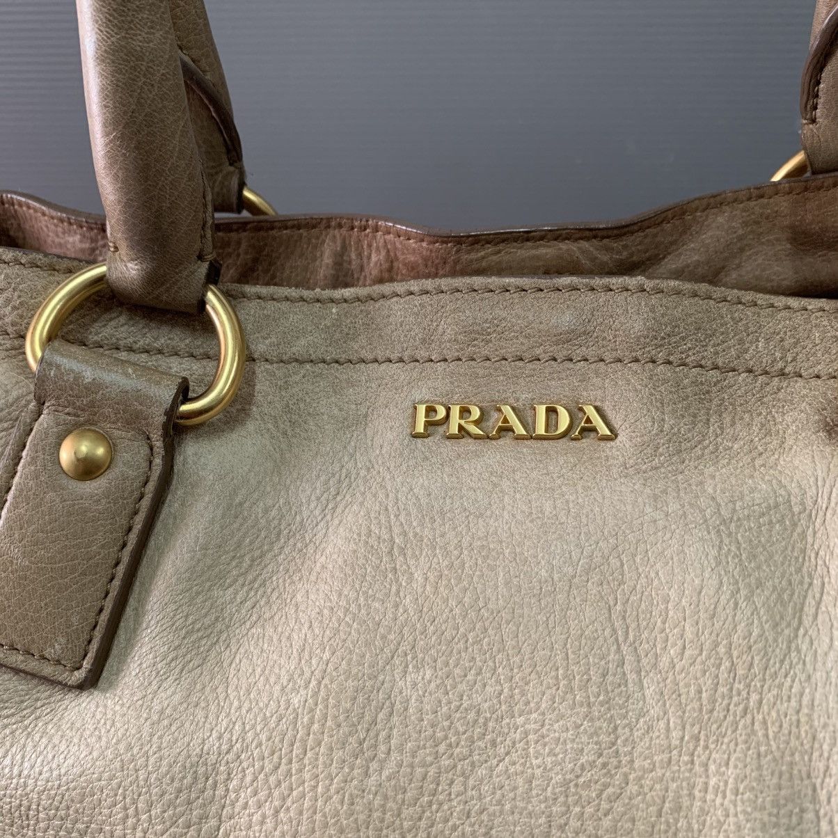 Prada Prada Leather Large Shoulder Bag Size ONE SIZE - 4 Thumbnail