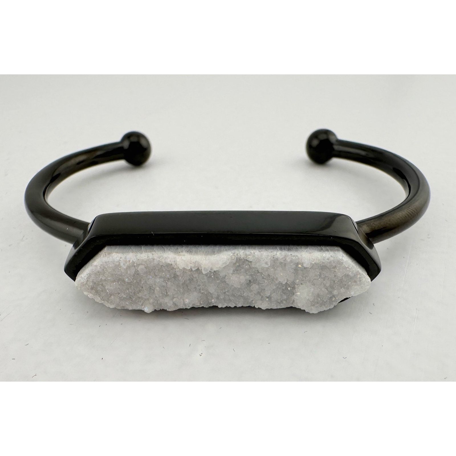 Other Black Ondine White Quartz Bangle Bracelet Size ONE SIZE - 7 Thumbnail