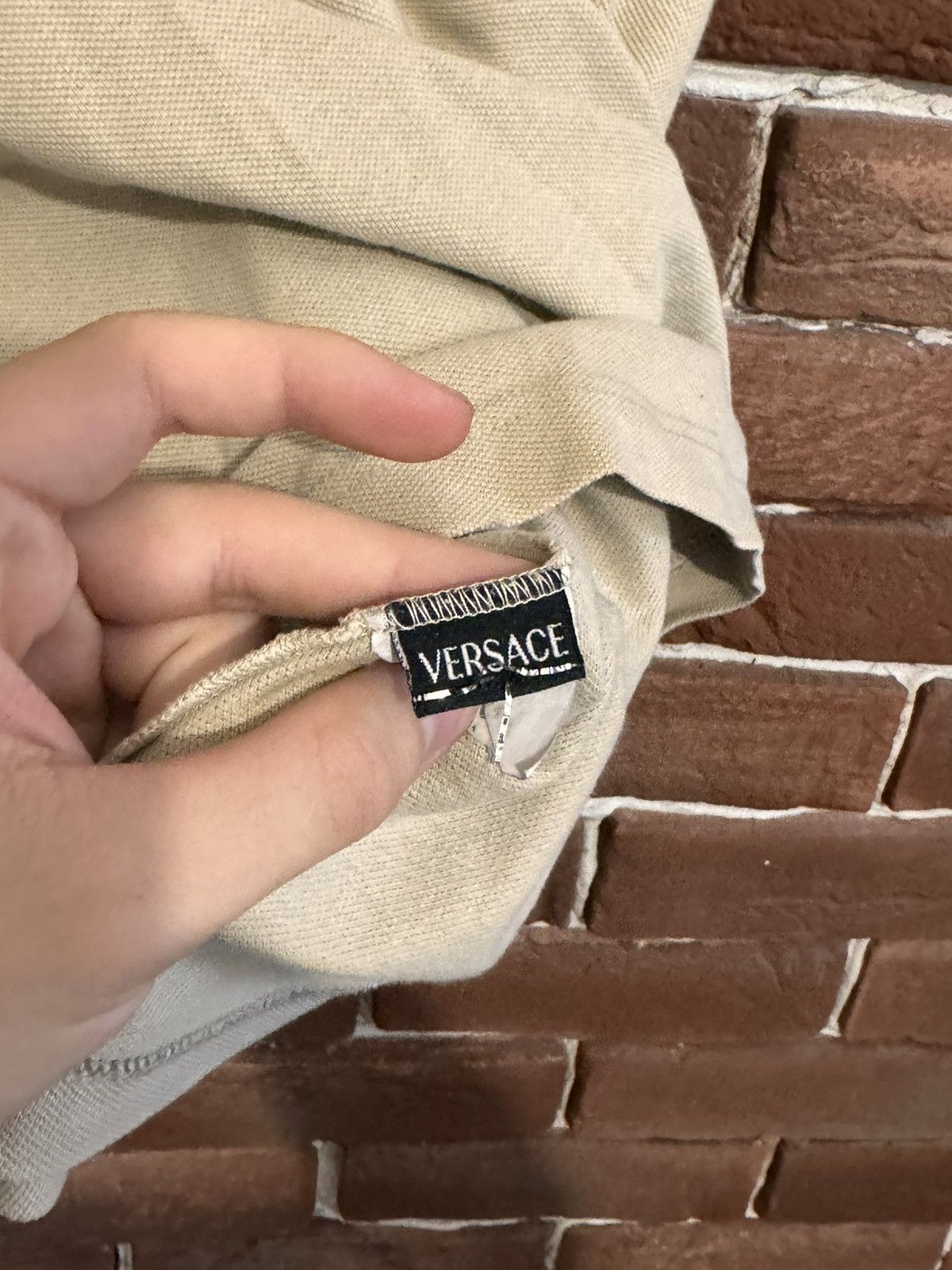 Versace × Versace Jeans Couture × Vintage Vintage Versace Sport Neck Logo Polo Rare Spellout Large Size US L / EU 52-54 / 3 - 6 Thumbnail