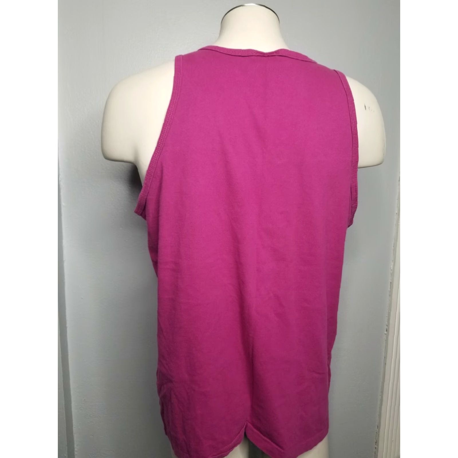 Disney Vintage Disney Mickey Mouse Tank Top Shirt Purple Spellout Mens XL Sleeveless Cotton 90s Pattern Solid Classic Round Neck Breathable Size US XL / EU 56 / 4 - 2 Thumbnail