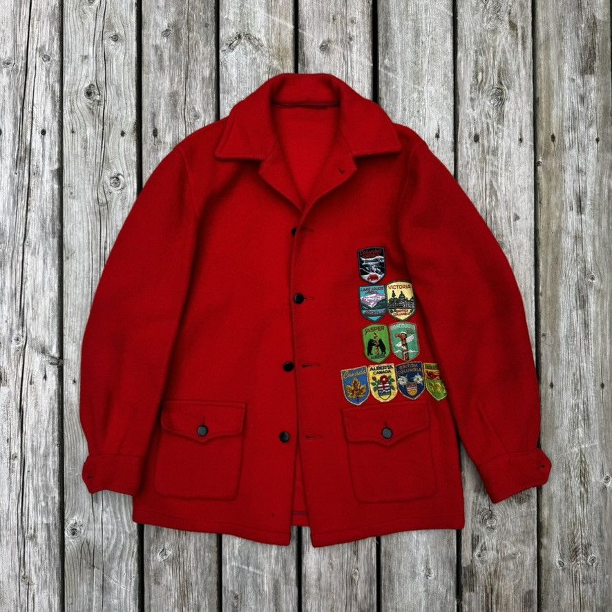 Hudsons Bay HISTORIC 1940s Hudson's Bay Railway Patches Wool Coat Size US L / EU 52-54 / 3 - 2 Thumbnail