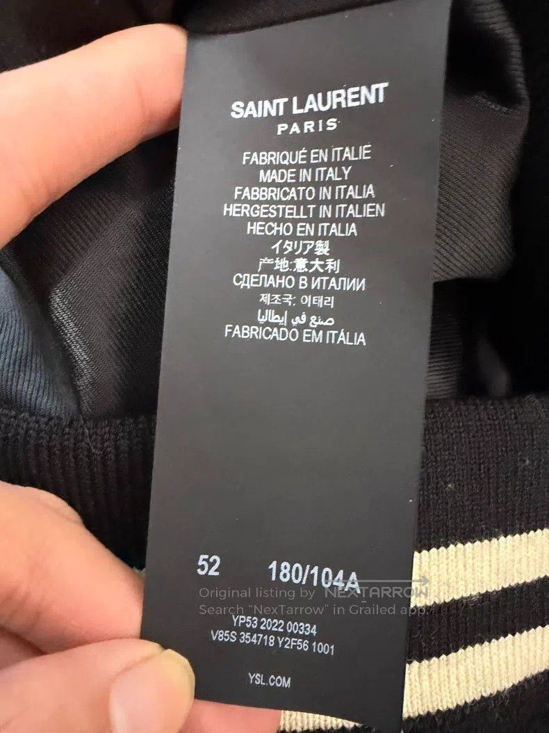 Saint Laurent Paris Saint Laurent Paris Chanel Inspired Woolen Baseball Jacket Size US L / EU 52-54 / 3 - 5 Thumbnail