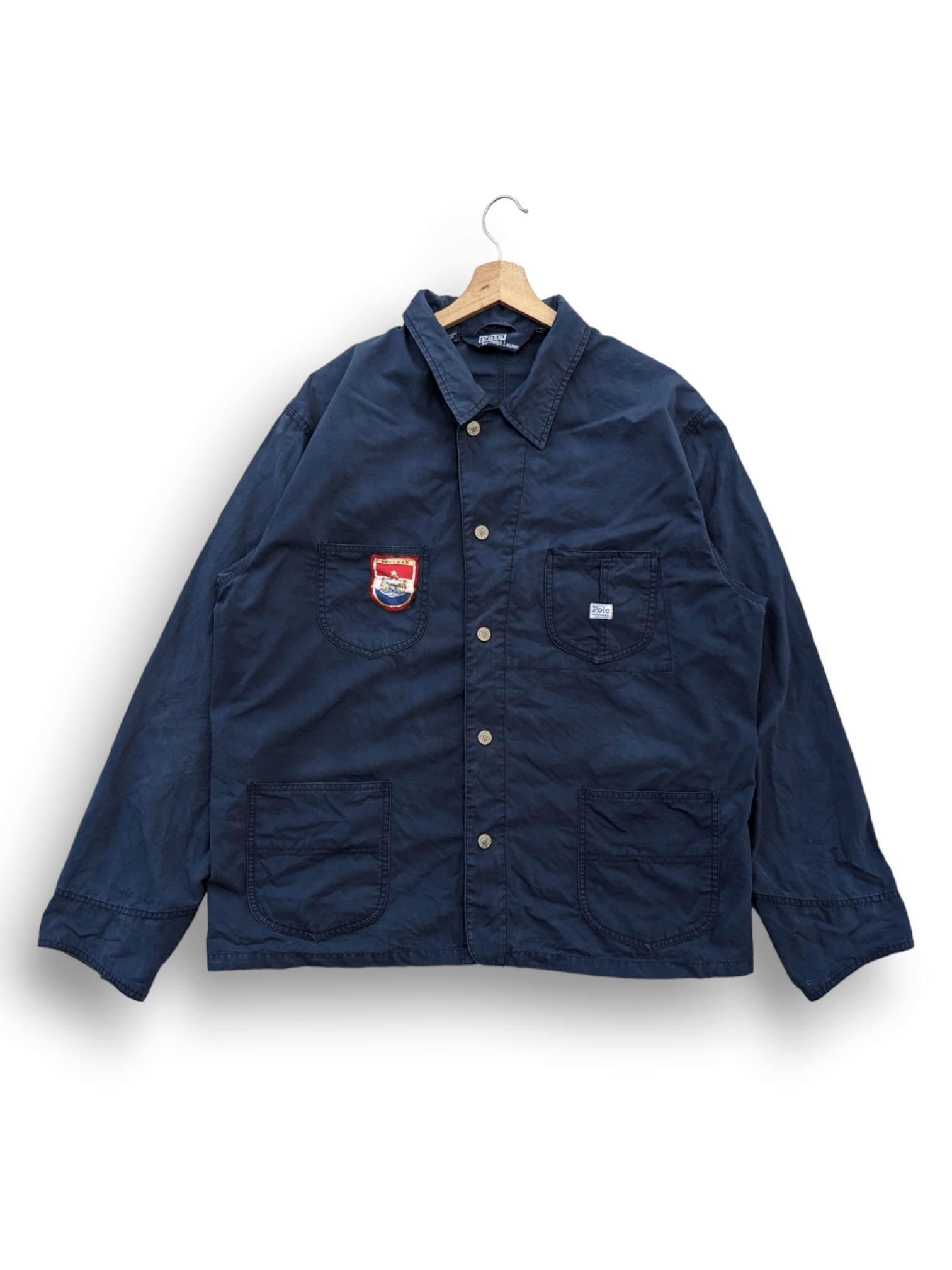 image of Polo Ralph Laurent Blue Navy Chore Jacket, Men's (Size Large)