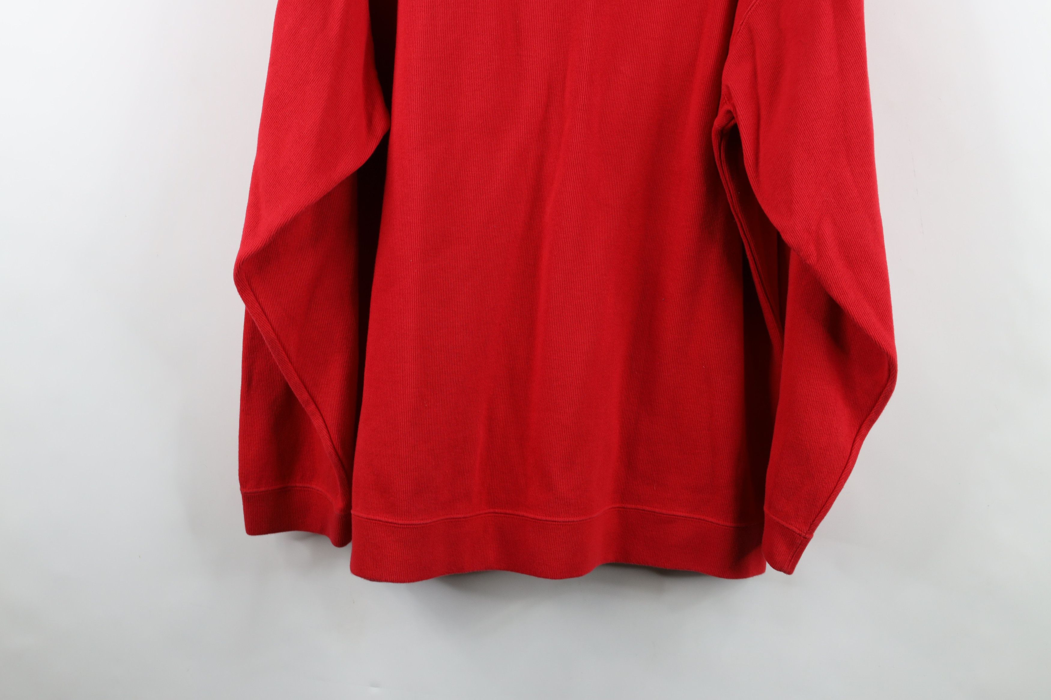 Columbia Vintage 90s Columbia Heavy Ribbed Knit Half Zip Sweater Red Size US L / EU 52-54 / 3 - 14 Thumbnail