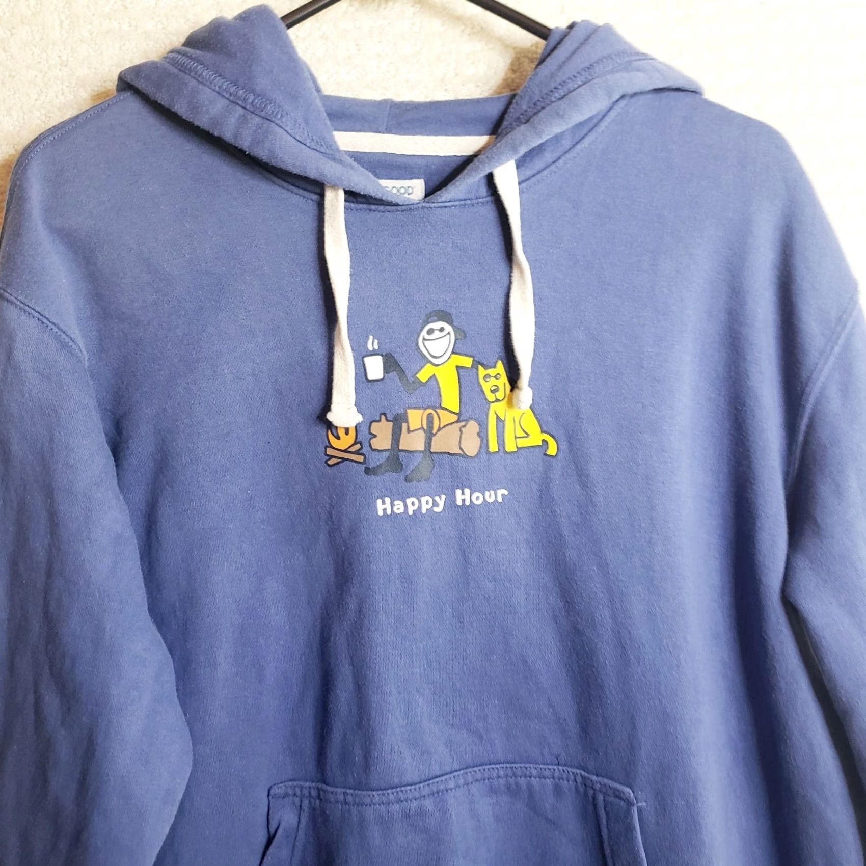 Life is Good Life is Good Hoodie Sweatshirt Blue Unisex Adults L Size US L / EU 52-54 / 3 - 4 Thumbnail