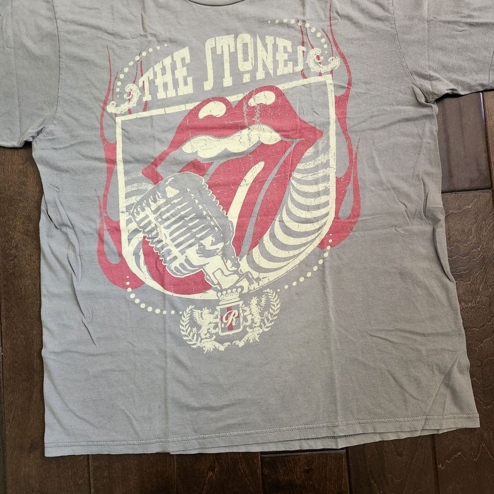 Logo 7 VINTAGE Rolling Stones T Shirt Mens 2X Gray Tongue Logo Graphic Rock Band Tee Size US XXL / EU 58 / 5 - 3 Thumbnail