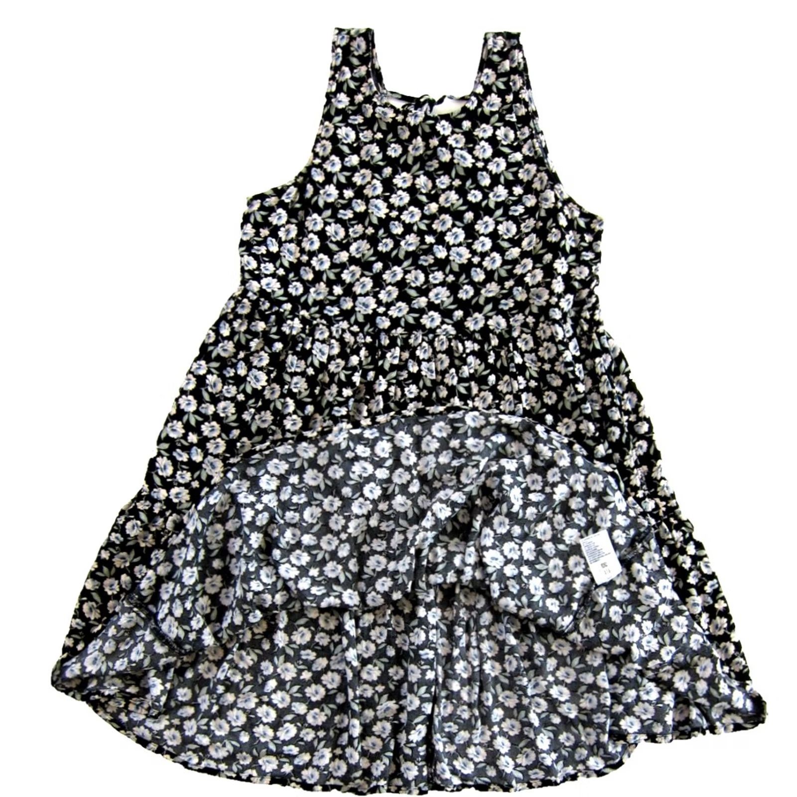 American Eagle Outfitters American Eagle Outfitters Dress Sundress Tank Dress Floral 100% Rayon Black Blue Green White S Women's Small Size S / US 4 / IT 40 - 4 Thumbnail