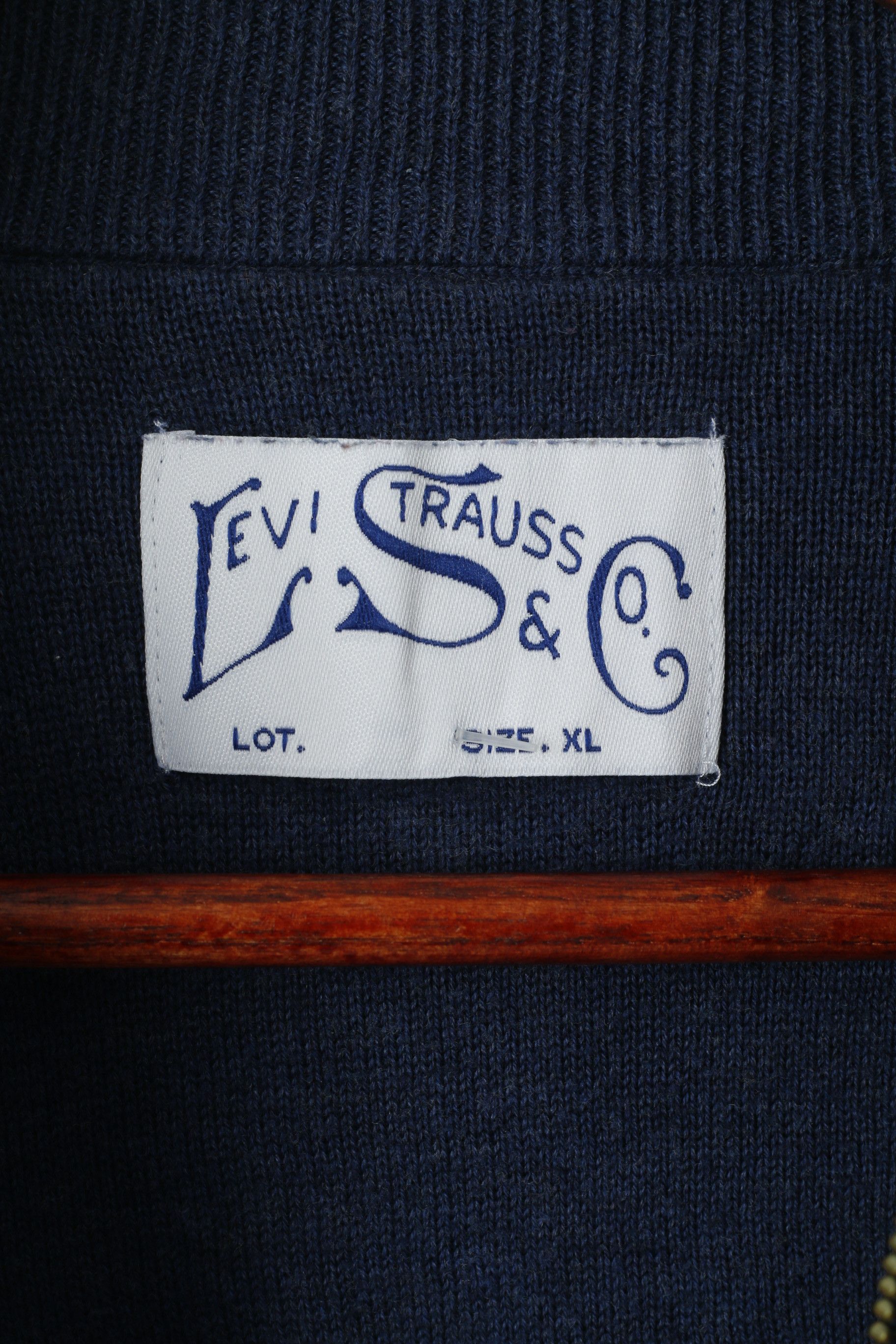Levi's Levi's Men XL (L) Jumper Navy Cotton Knit 6609 Size US L / EU 52-54 / 3 - 4 Thumbnail