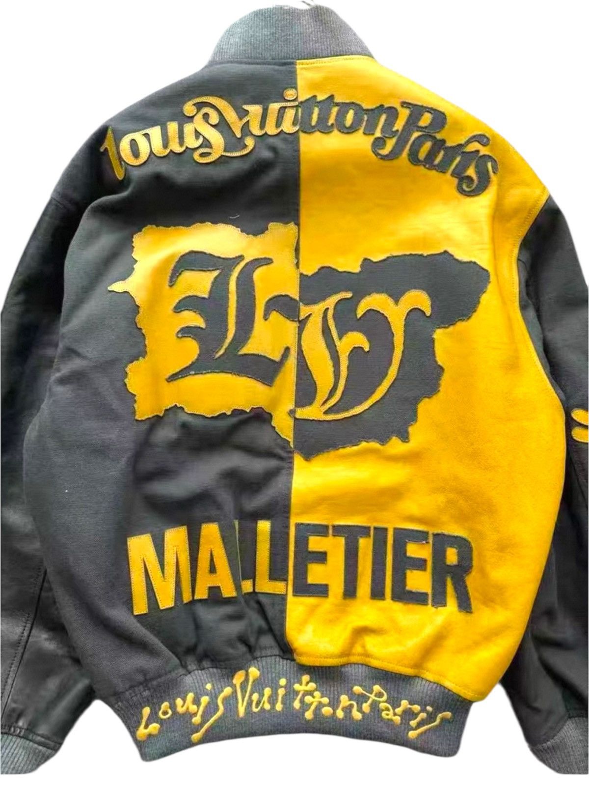 Louis Vuitton Louis Vuitton 54 Mix Canvas Leather Bomber Jacket Size US L / EU 52-54 / 3 - 3 Thumbnail