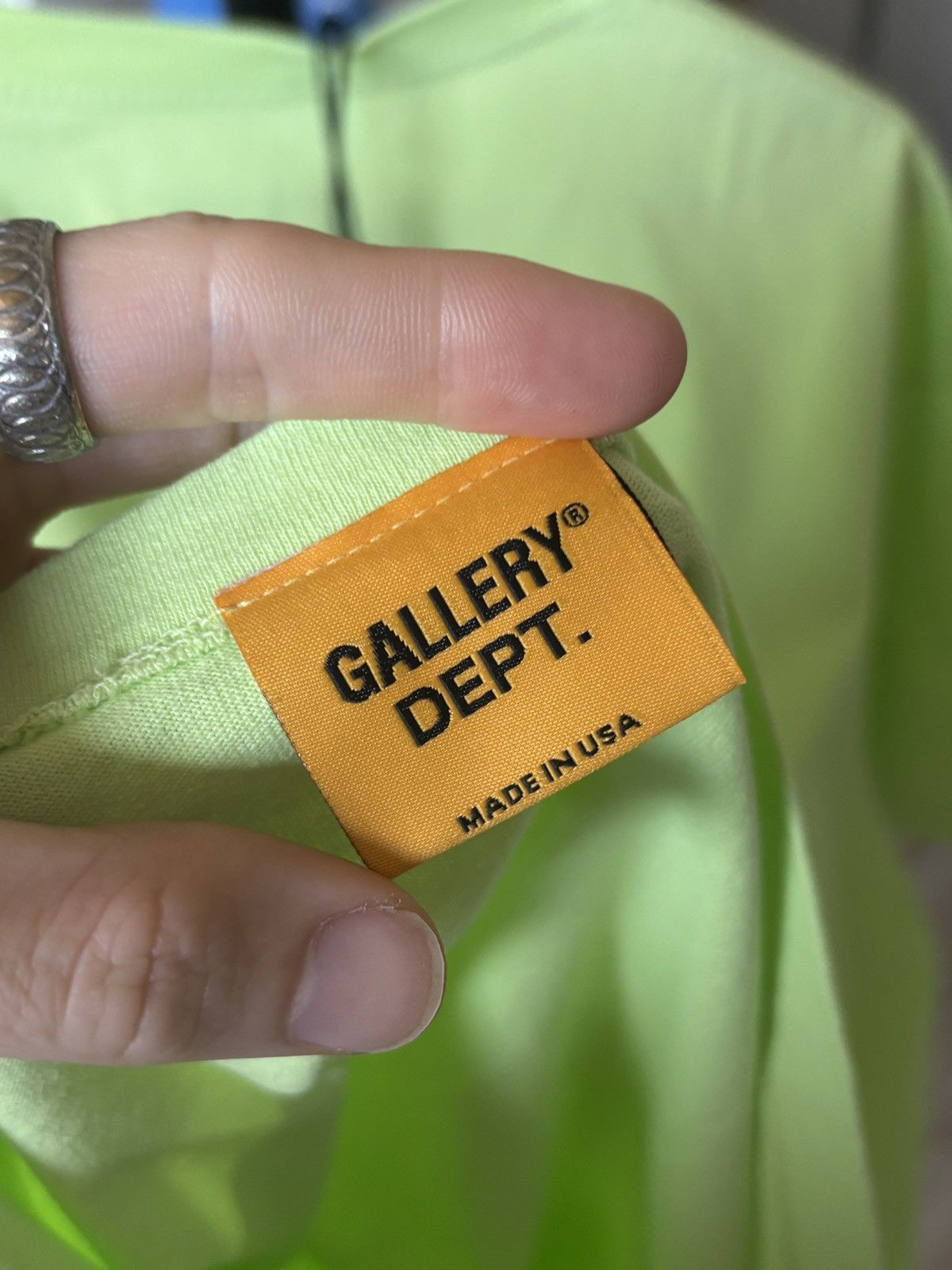 Gallery Dept. NEW | NEON GREEN | GALLERY DEPT LOGO TEE Size US XL / EU 56 / 4 - 7 Thumbnail